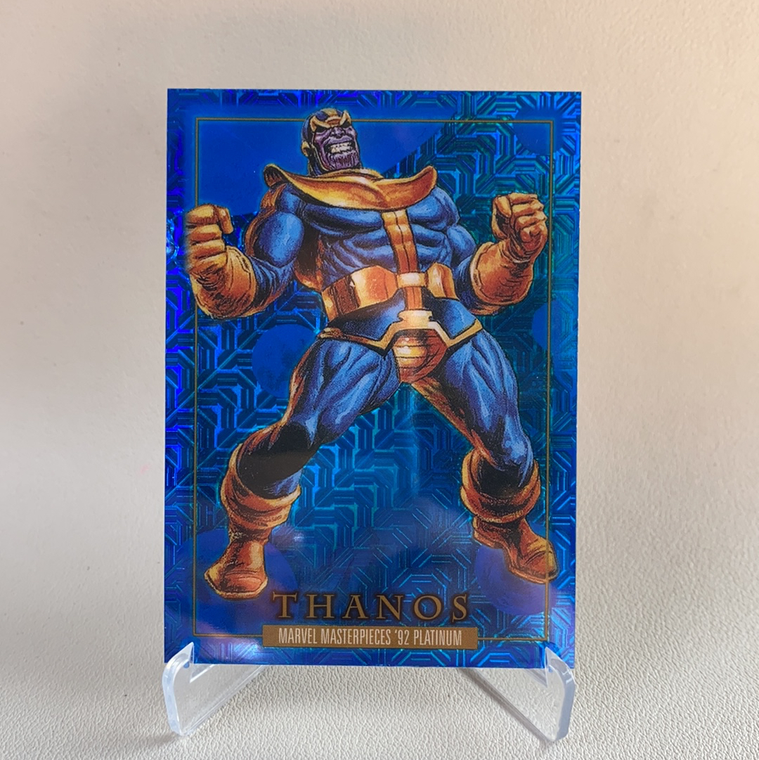 【弈卡代拍】2024 Upper Deck Marvel Masterpieces'92 Platinum 92白金复刻大师 蓝mojo折 灭霸 THANOS 品相如图 糖醋鱼
