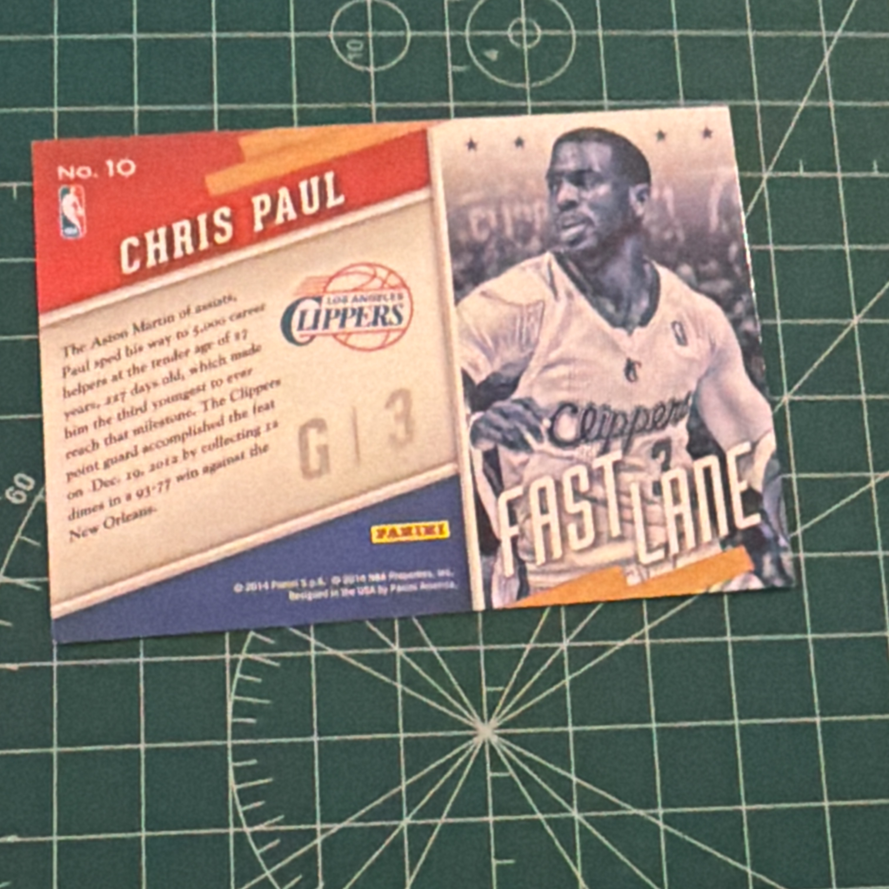 2014-15 Panini S.p.A Chris Paul 中雅图/中亚图 克里斯保罗 CP3 横版特卡 快车道 Fast lane 老卡 绝版卡 稀有大比例