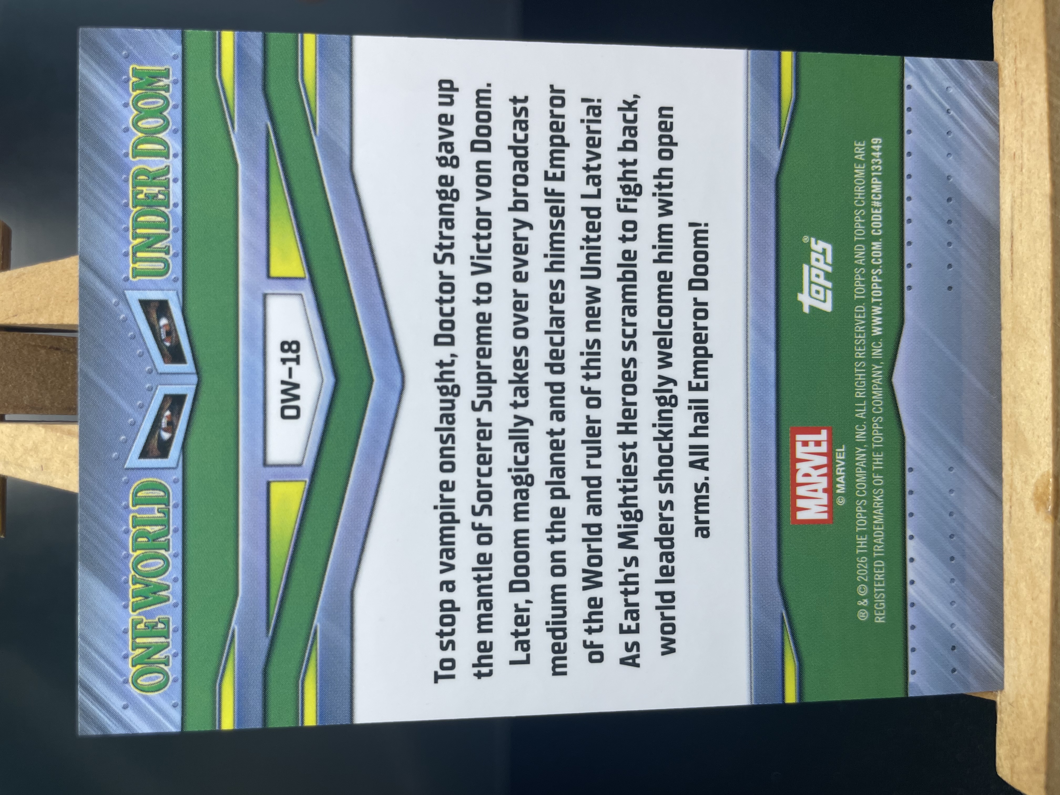 (B6)2026 TOPPS MARVEL 折射 寰宇臣服毁灭博士 实卡好看 收藏凑套必备 卡品如图 !!!