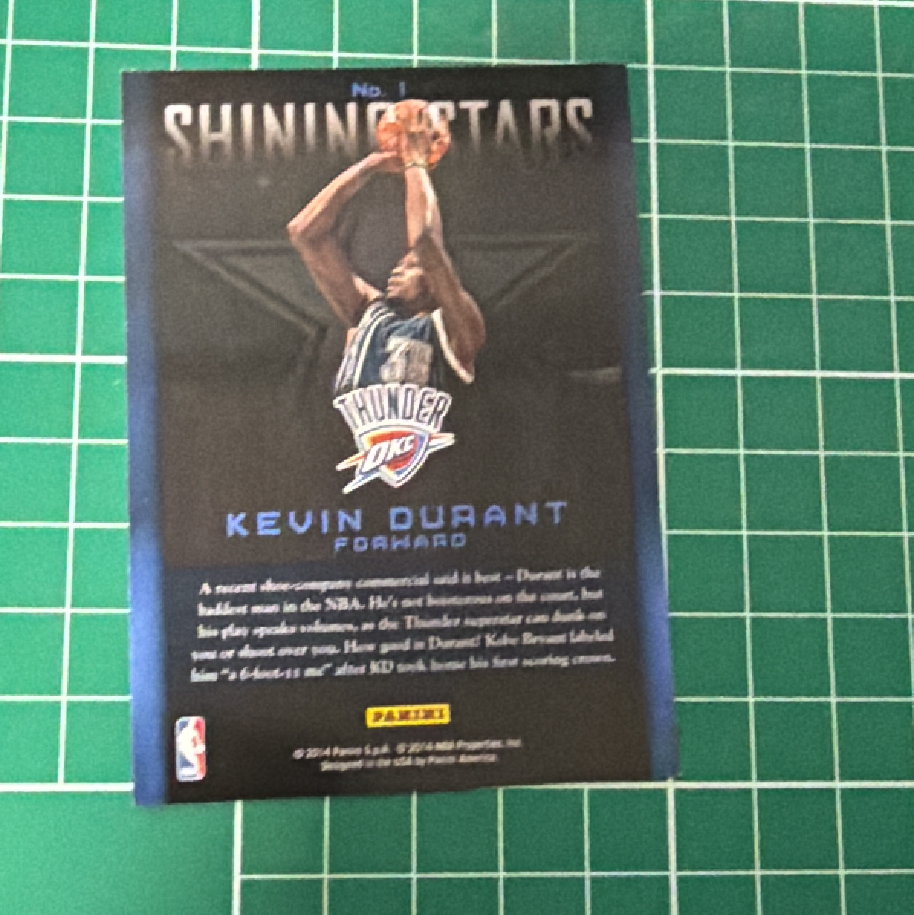 2014-15 Panini Americana Kevin Durant S.p.a.凯文杜兰特 死神 KD 聚光灯 闪卡 特卡 十年老卡 绝版卡 稀有大比例