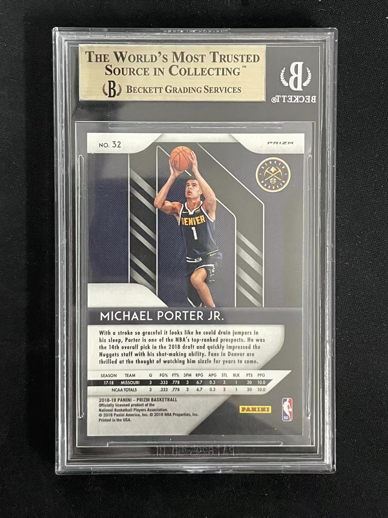 Panini PRIZM Michael Porter Jr Auto 優勝 - その他