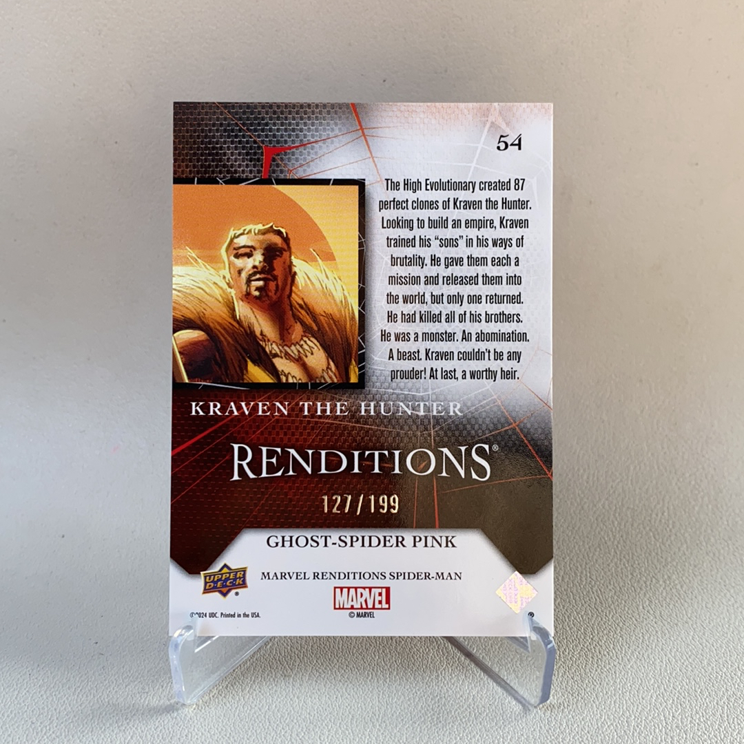 【弈卡代拍】2024 Upper Deck 漫威 Spider-man蜘蛛侠 演绎 人物特卡 紫碎冰折 猎人克莱文 KRAVEN 127/199编 品相如图 凑套必备 老总