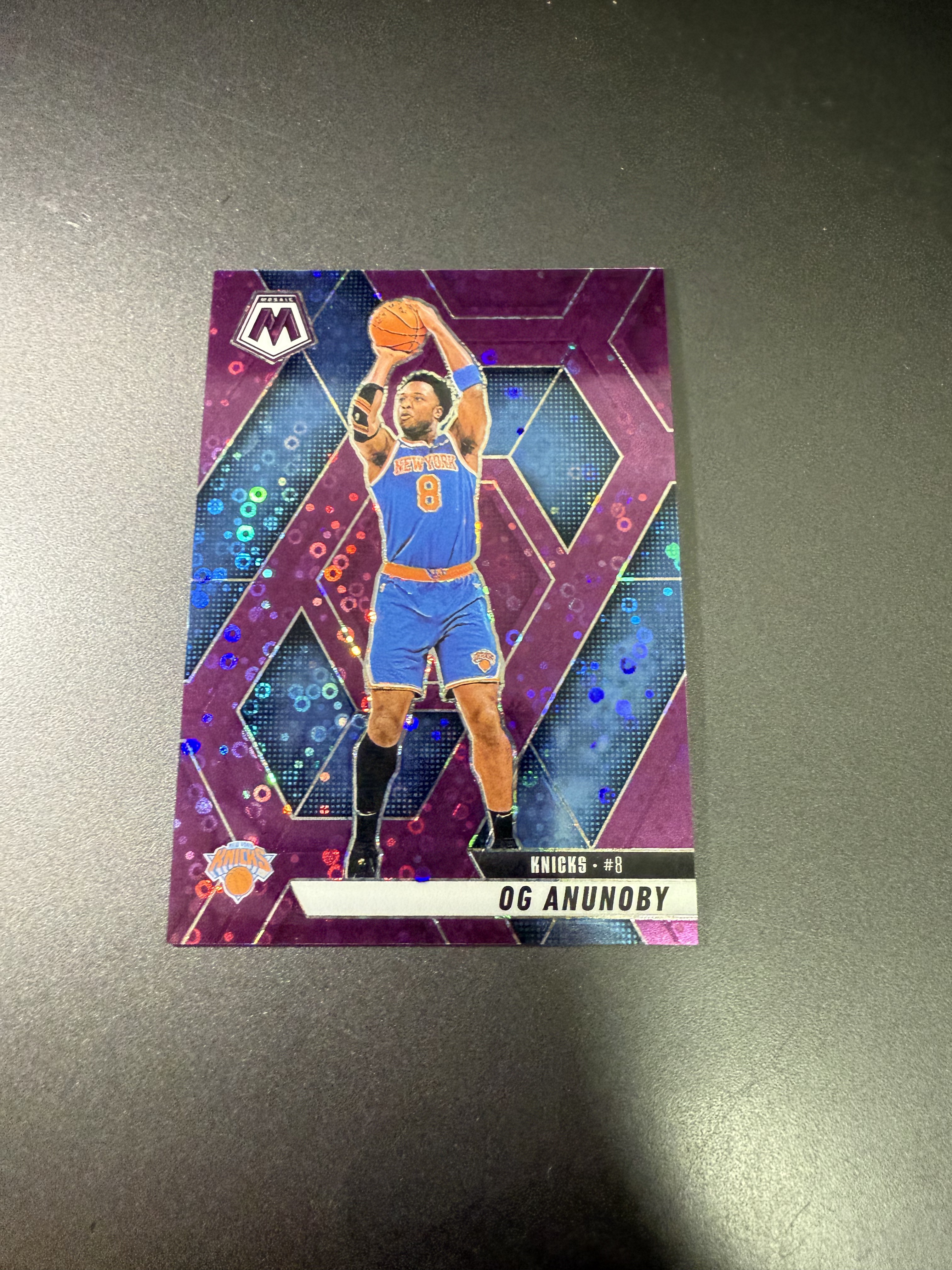 2024-25 Panini Mosaic OG Anunoby OG 阿奴诺比 马赛克 紫泡泡折 50编 尼克斯队 首编 1/50编 什