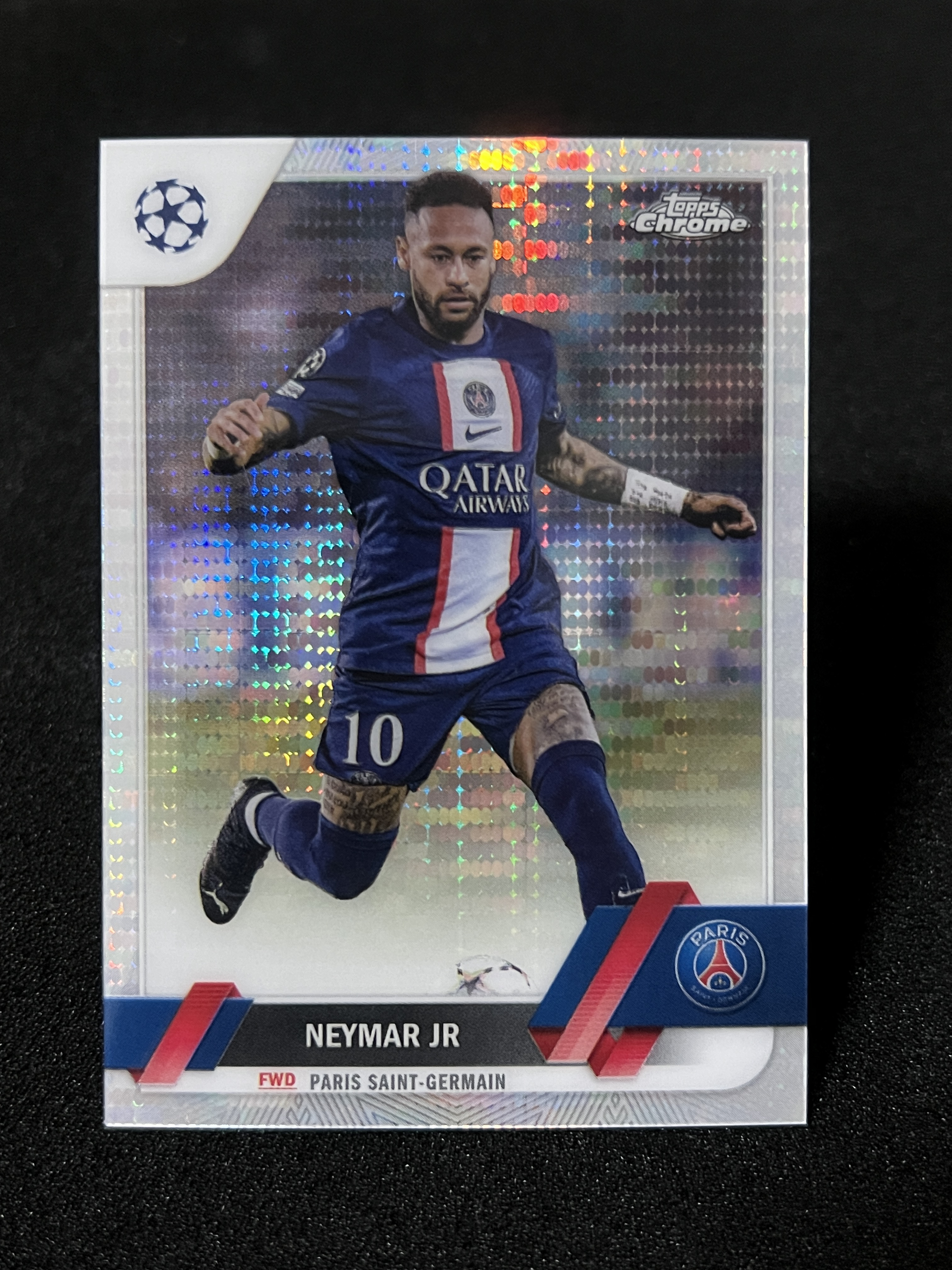 2023 Topps UEFA Champions League Neymar Jr 【挂机拍卖】欧冠 巴黎圣日耳曼 内马尔 银脉冲折 大巴黎 #10 收藏 凑套 卡品如图