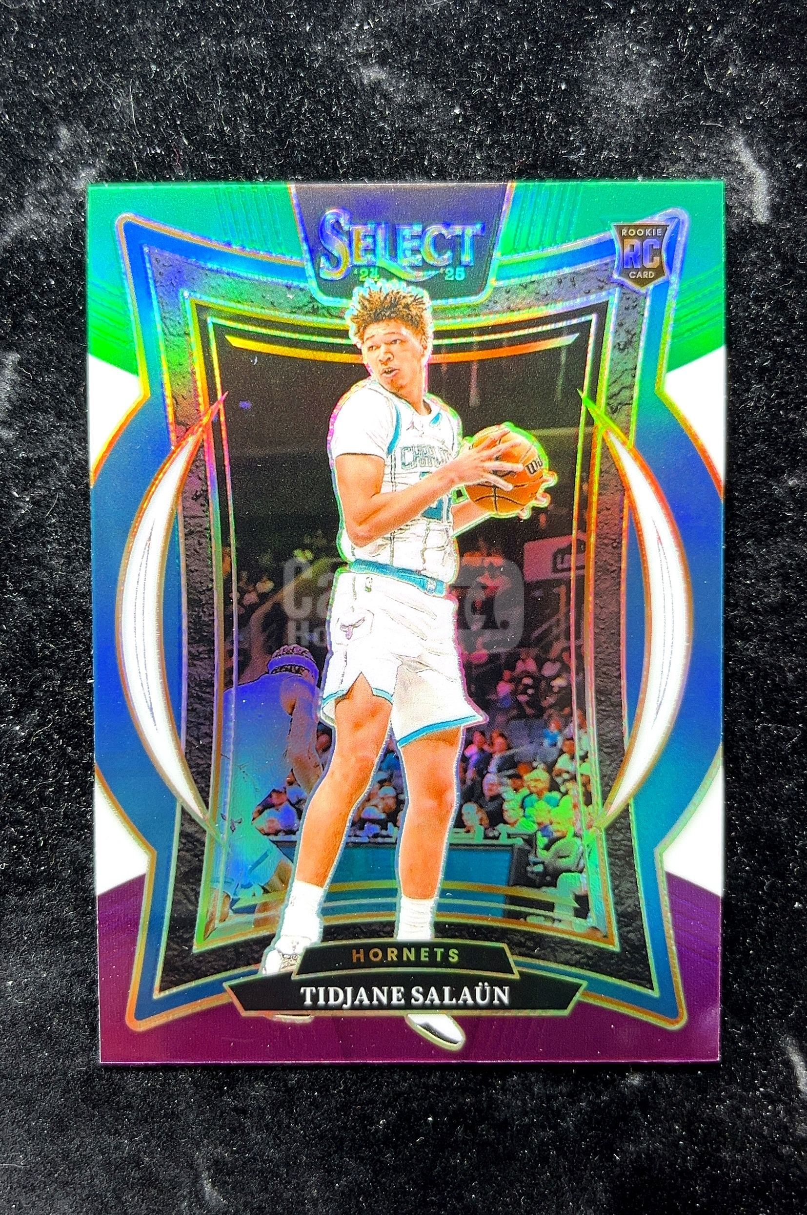 【小白1%代卖】2024 Panini Select Prizm Tidjane Salaun 蒂迪扬·萨拉乌恩 绿折 折射 新秀 RC 卡品如图 高价值 #95 Charlotte 0702