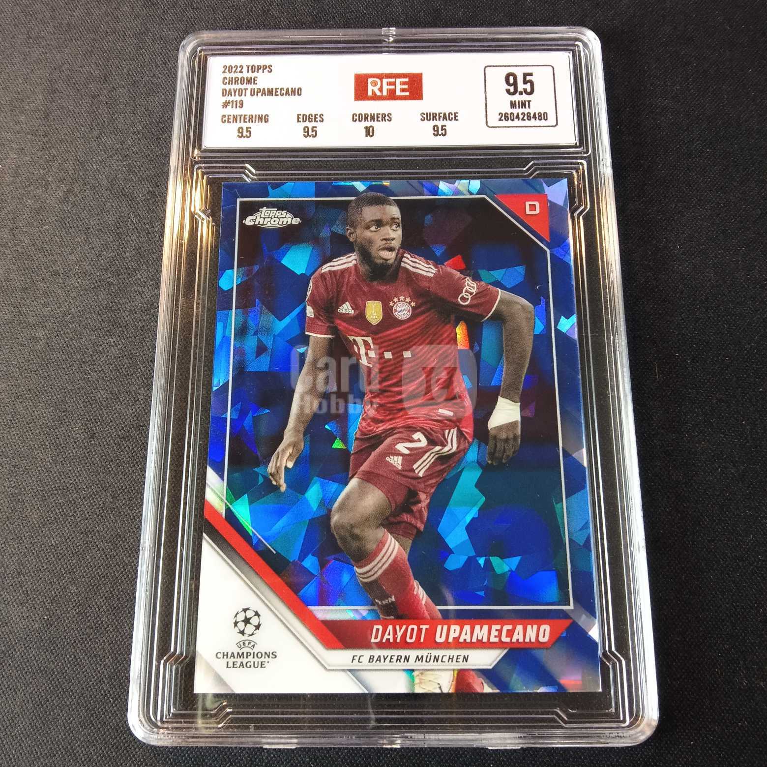 2022 Topps Chrome 于帕梅卡诺 评级卡 拜仁 蓝宝石 实卡精美稀有 品质保障 投资收藏必备 保值回购 详情见说明 【蓝色星球】