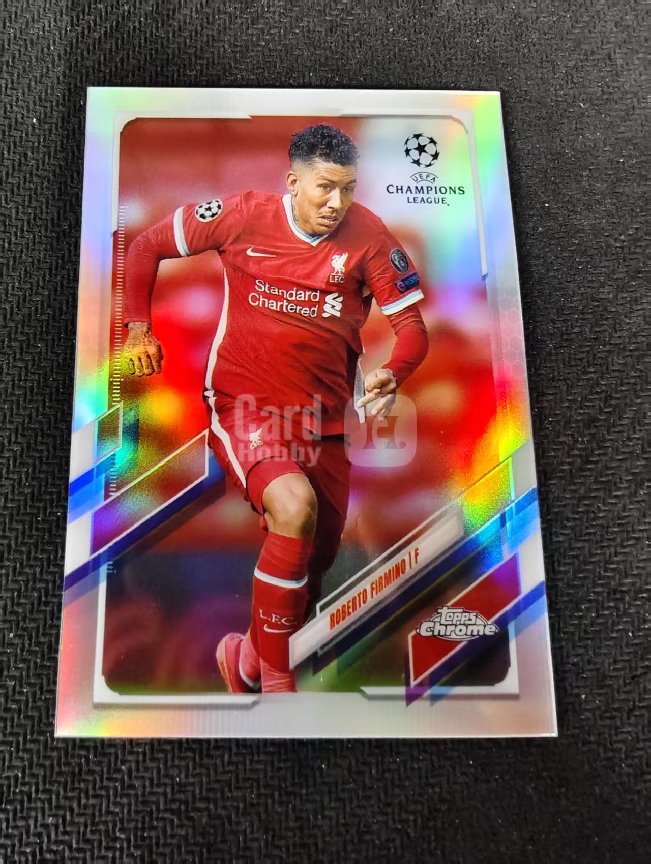 【可合并,不累计】2021 Topps Chrome Roberto Firmino 菲尔米诺 利物浦 巴西 欧冠 银折 划痕 边角瑕疵 #33
