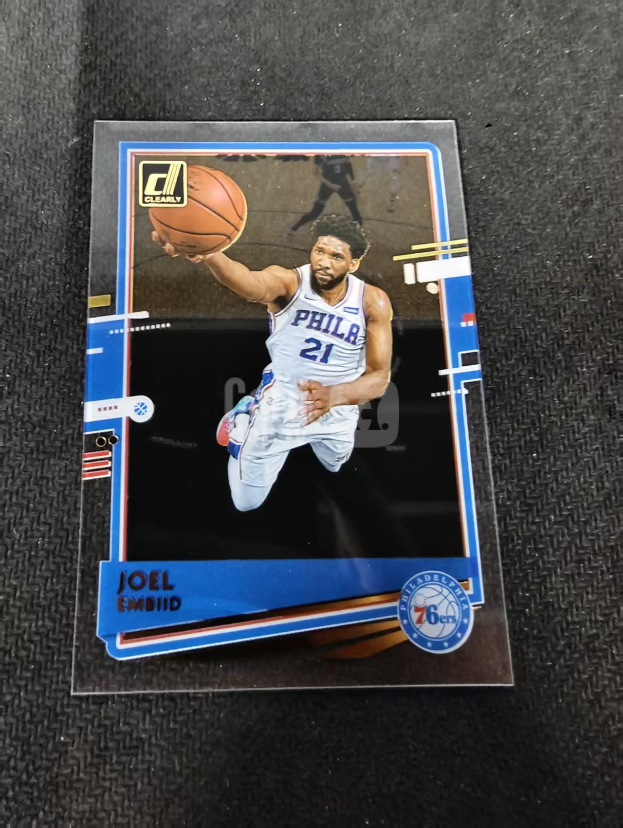 2020-21 Panini Clearly Donruss Joel Embiid 杜蕾斯 76人 乔尔 恩比德 大帝 杜蕾斯 胶片 划痕 边角瑕疵 #26