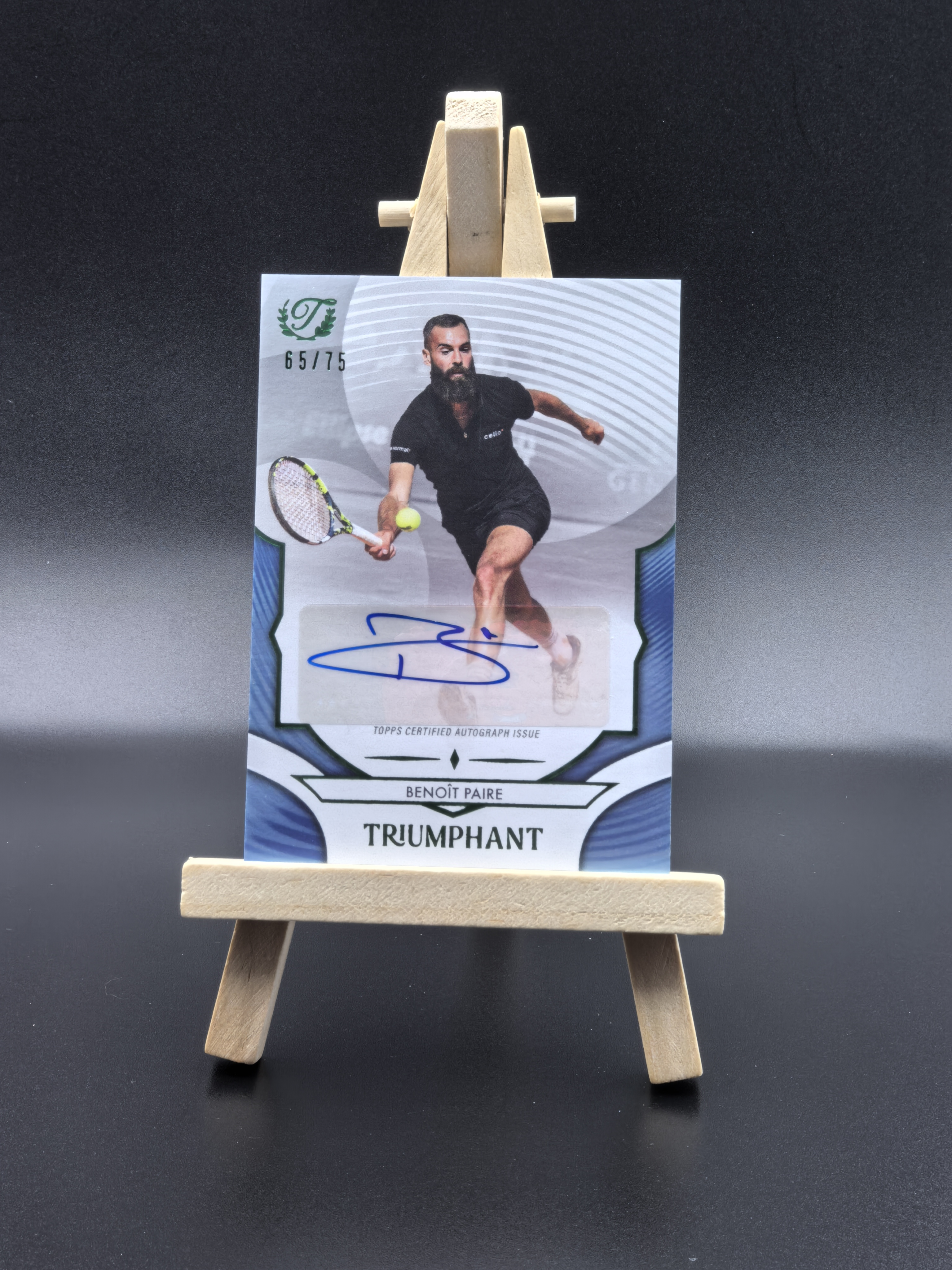 2025 Topps Triumphant Benoit Paire 网球 Tennis 高端系列 凯旋 贝努瓦·帕尔雷 法国 绿折签 签字 签名 限量75编 卡品如图(cxl)