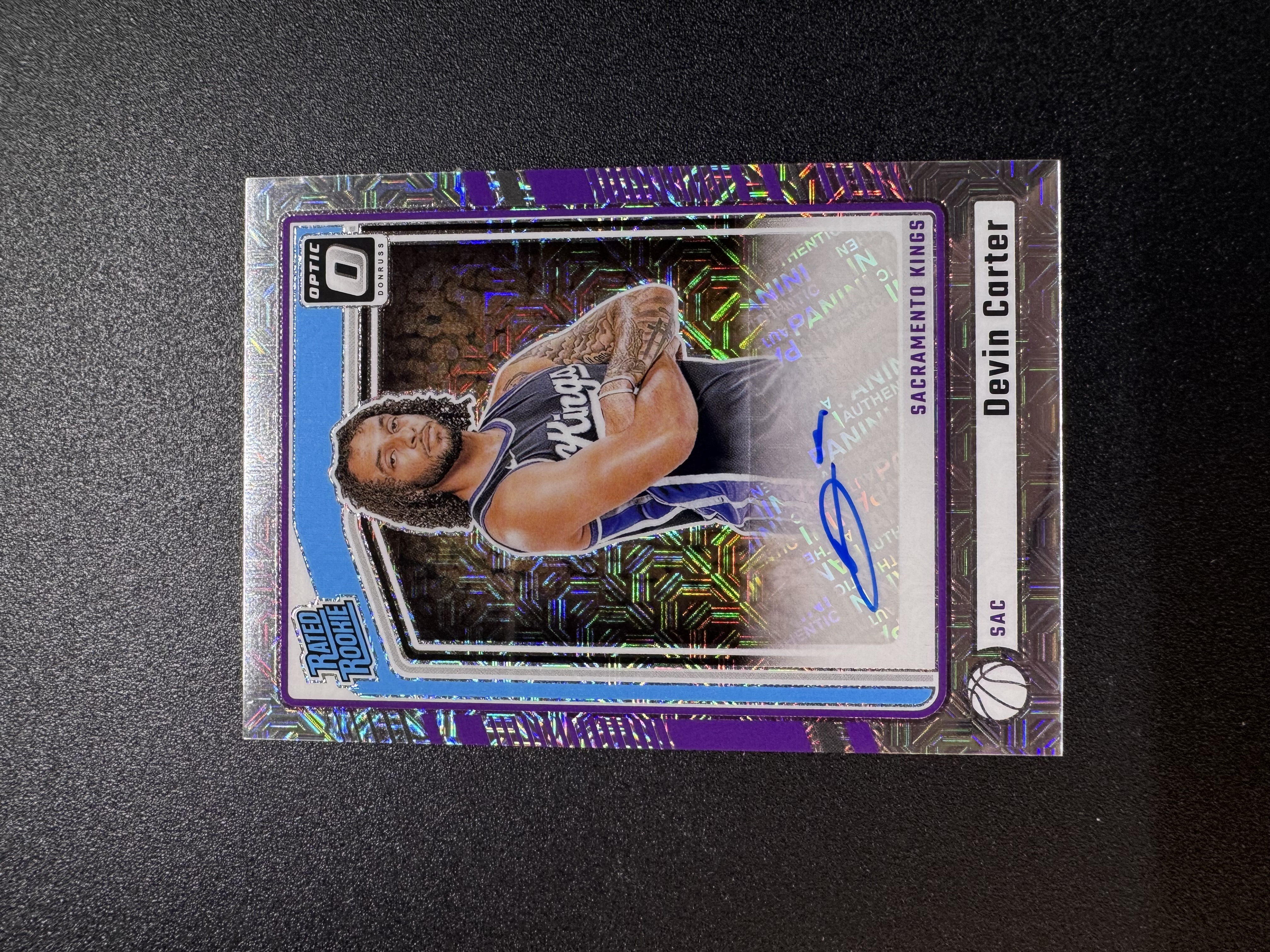 2024-25 Panini Donruss Optic 杜蕾斯 新秀RC 国王 德文 卡特 Devin Carter 折射 签字 品相见图