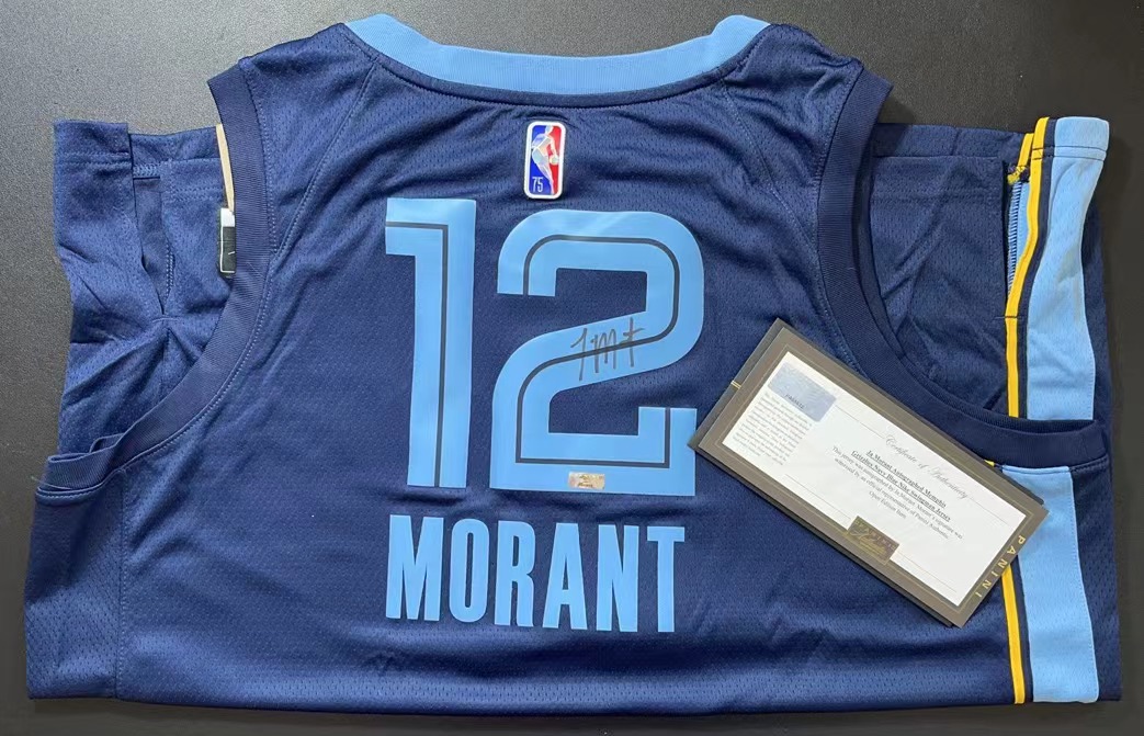 2021 Panini Jersey Ja Morant 灰熊 莫兰特 腰王 签字 签名球衣 球迷版 Panini证书认证【秦培文】7【超新星 ...