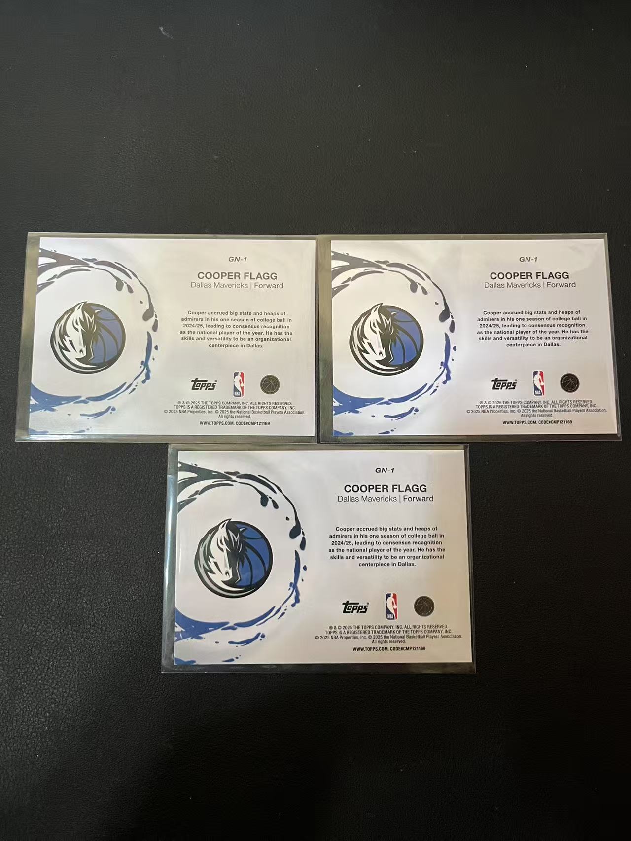 2025 Topps Flagship Cooper Flagg RC 独行侠 库珀 弗拉格 新秀 状元 美国之子 Generation Now 新生代 特卡 3张 卡品如图 龙龙龙
