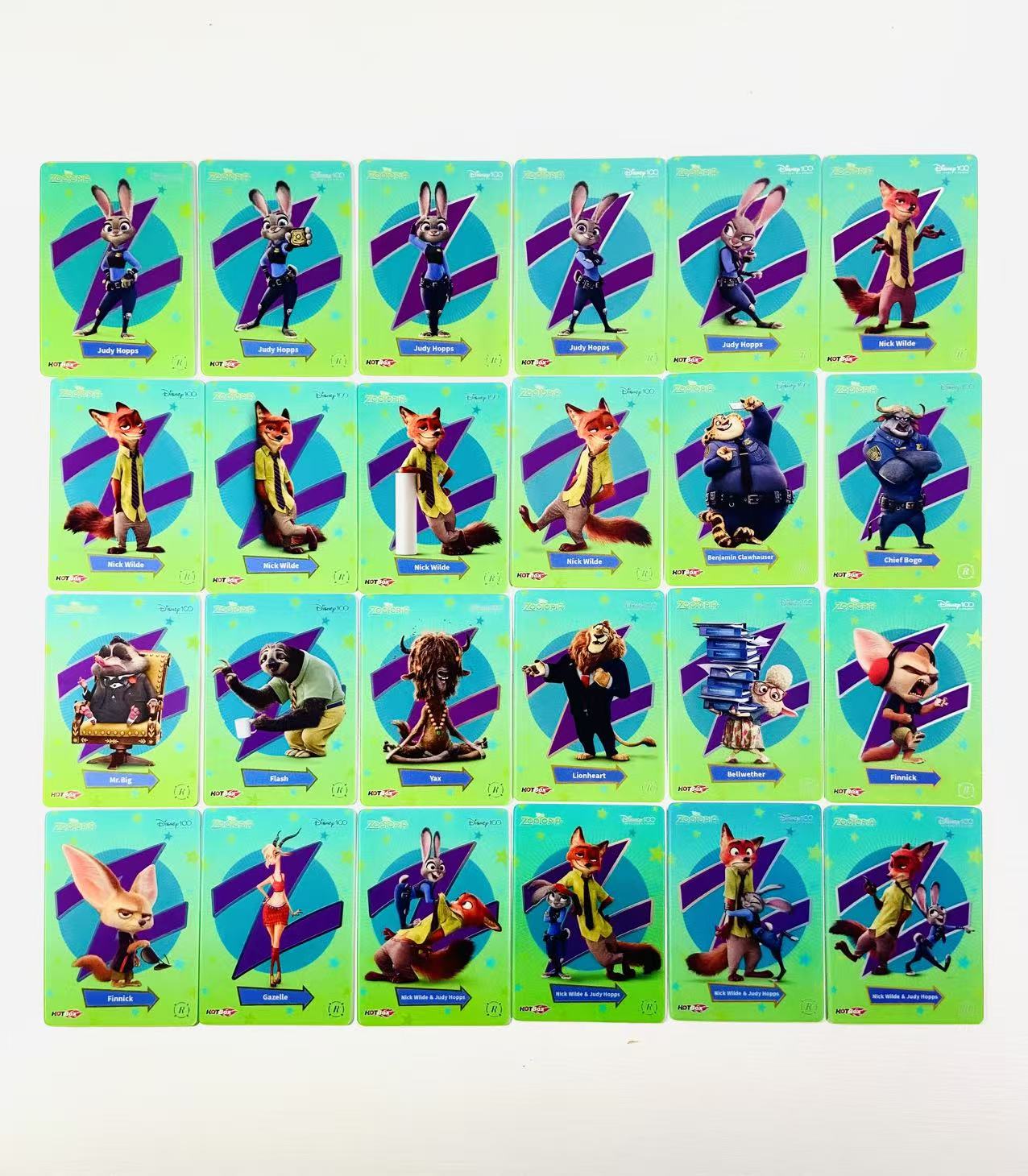2023 Kakawow Disney 卡卡沃 迪士尼HotBox 疯狂动物城系列 胶片特卡 R卡 1-24号 齐套 卡品如图 卡卡沃迪士尼100周年 尼克狐尼克 兔子警官朱迪 奇树 不保卡品