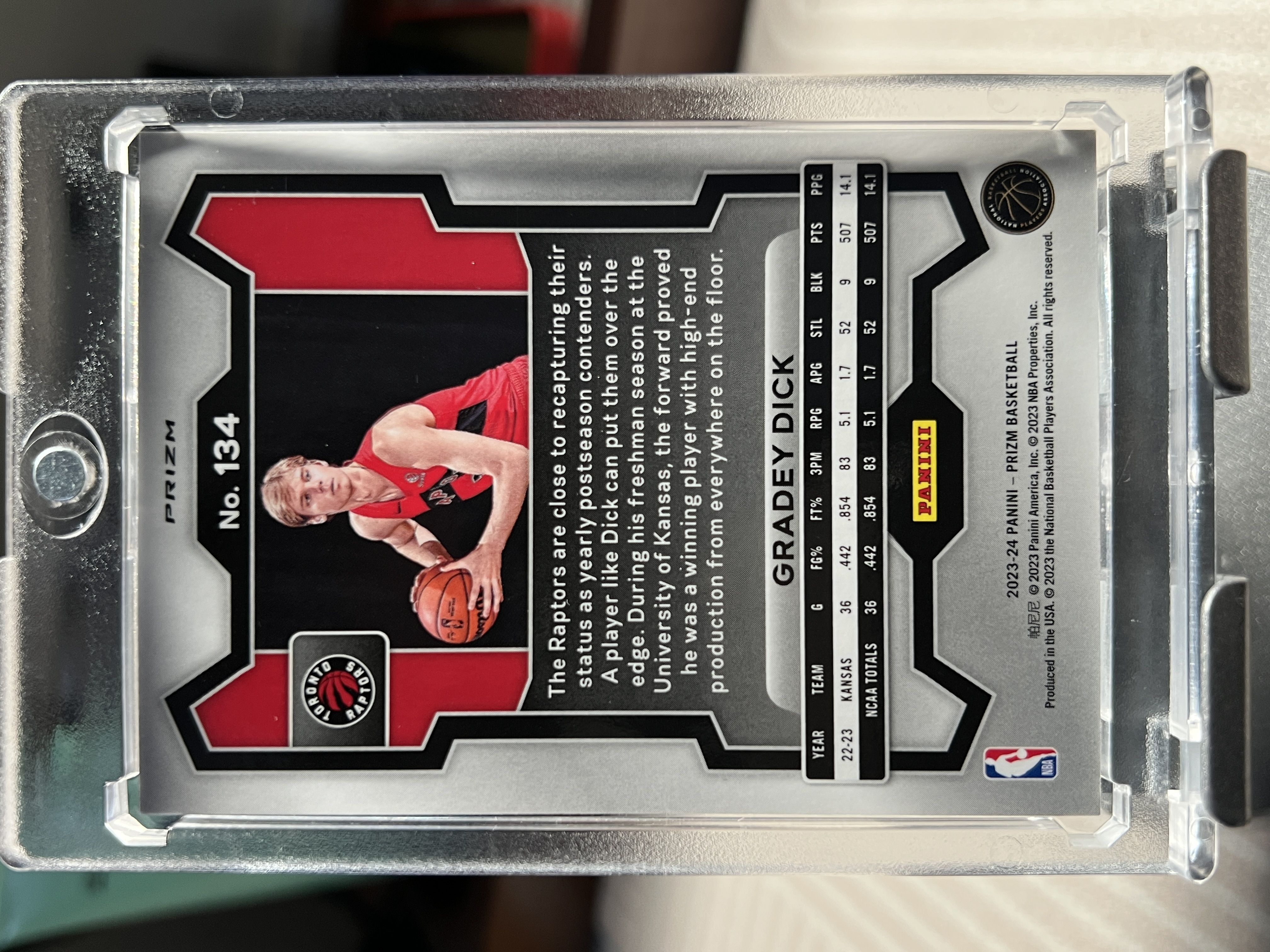 2023-24 Panini Prizm Gradey Dick RC 格雷迪 迪克 牛子哥 新秀 橙碎冰 多伦多猛龙