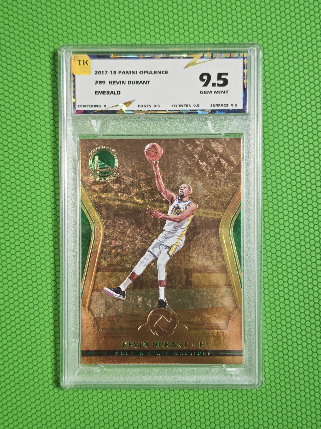 2017-18 Panini Opulence Kevin Durant 金书系列 勇士 火箭 凯文杜兰特 死神KD 3/5编绿平行 厚卡很有质感 去掉/也能算同背 巅峰杜