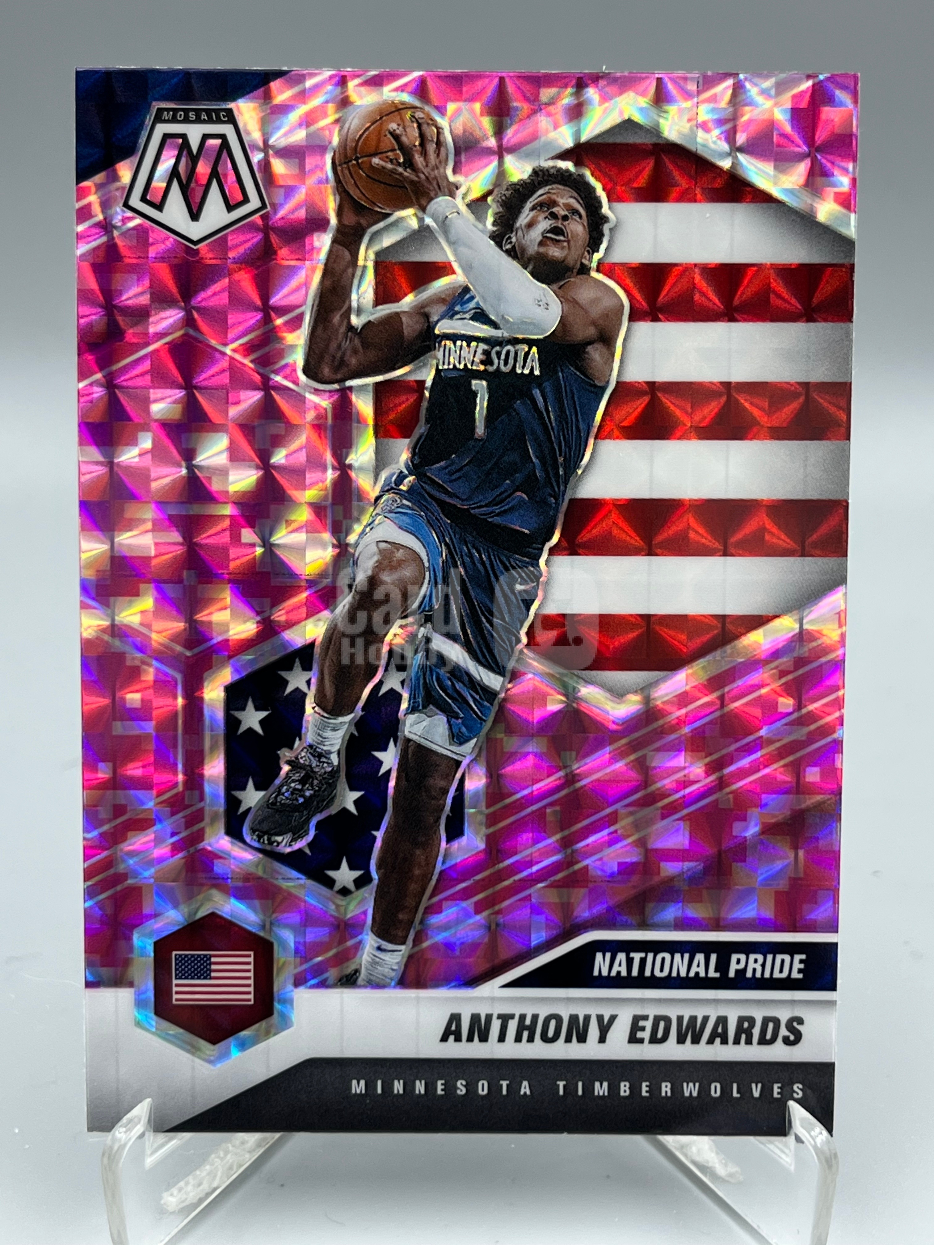 2020-21 Panini Mosaic Anthony Edwards RC NBA 马赛克系列 安东尼 爱德华兹 粉马赛克折 国家荣耀特卡 森林狼队 凑套 收藏必备【暴富 巧儿】y