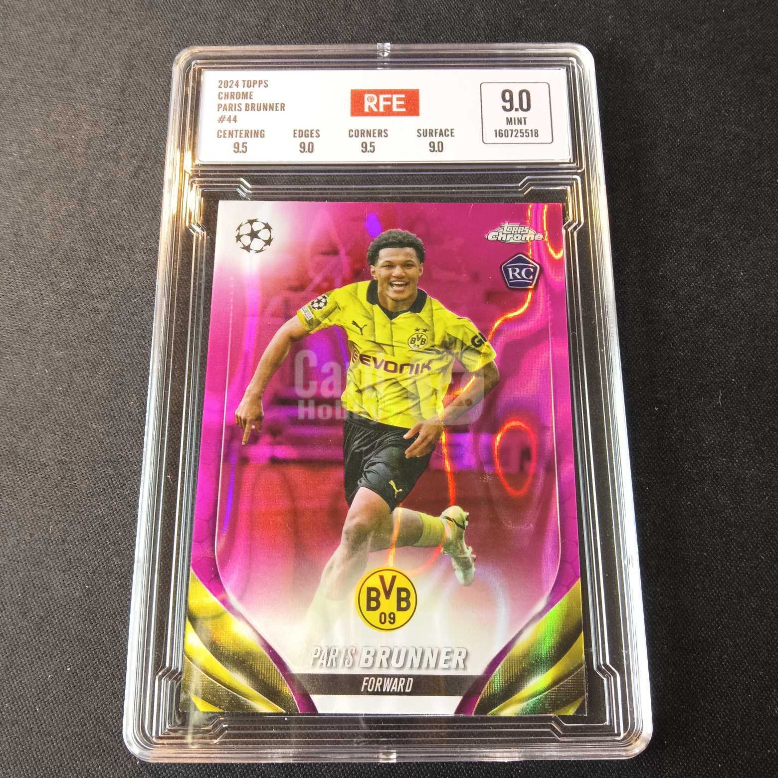 2024 Topps Chrome 布伦纳 RC 评级卡 多特蒙德 折射 新秀元年 实卡精美稀有 品质保障 投资收藏必备 保值回购 详情见说明 【蓝色星球】