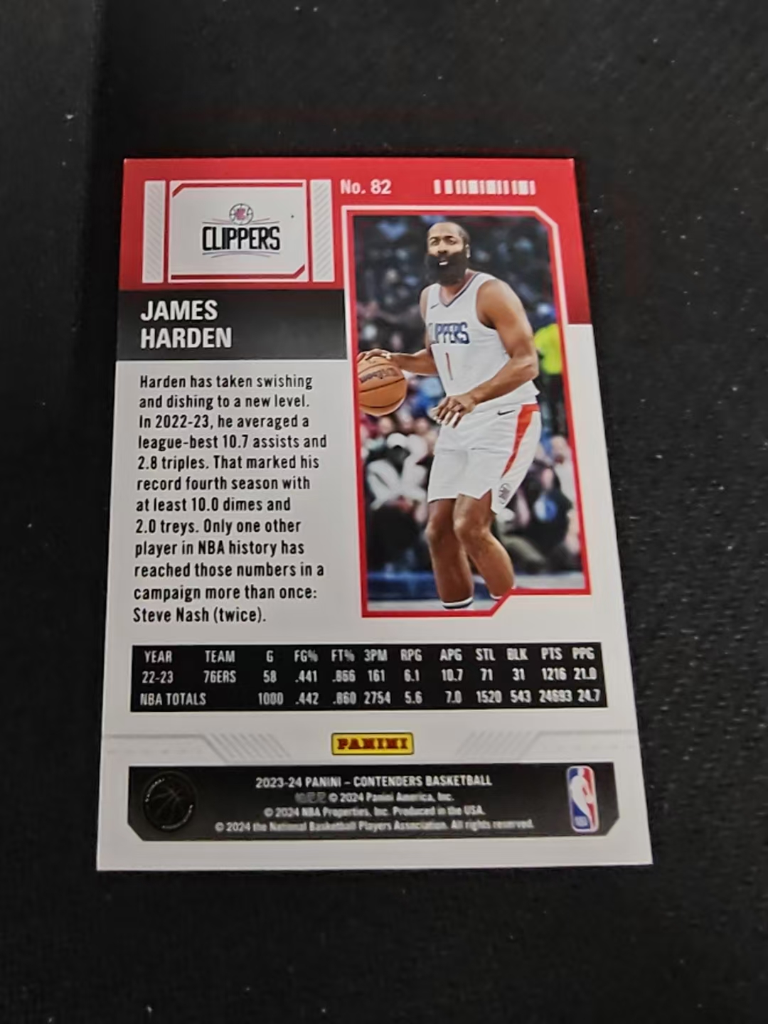 【可合并,不累计】2023-24 Panini Contenders James Harden 球票 快船 詹姆斯 哈登 不保卡品 介意勿拍 #82