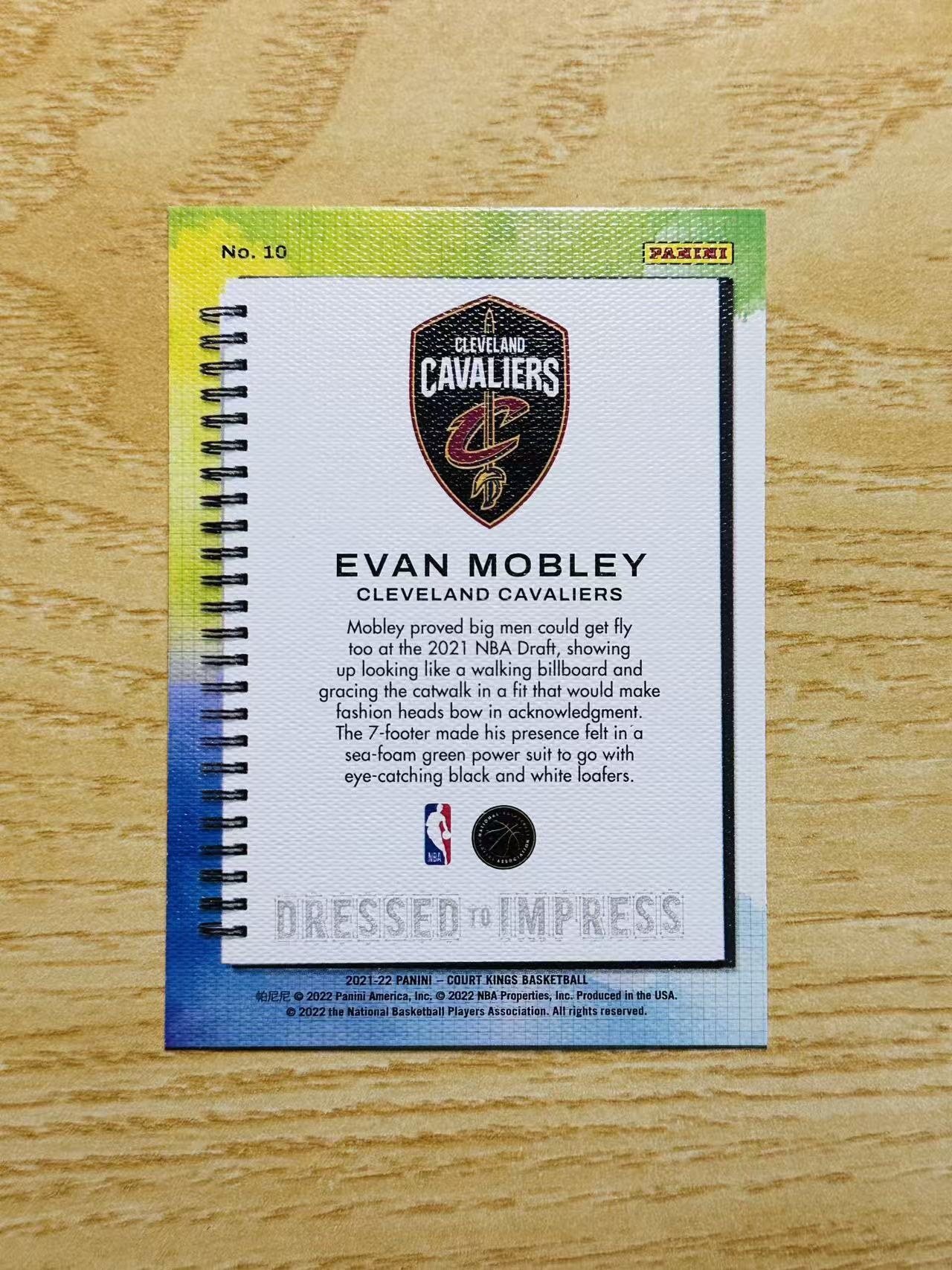 2021-22 Panini Court Kings Evan Mobley 嘿嘿代卖 油画 埃文 莫布利 新秀 RC 走秀 特卡 骑士 收藏必备