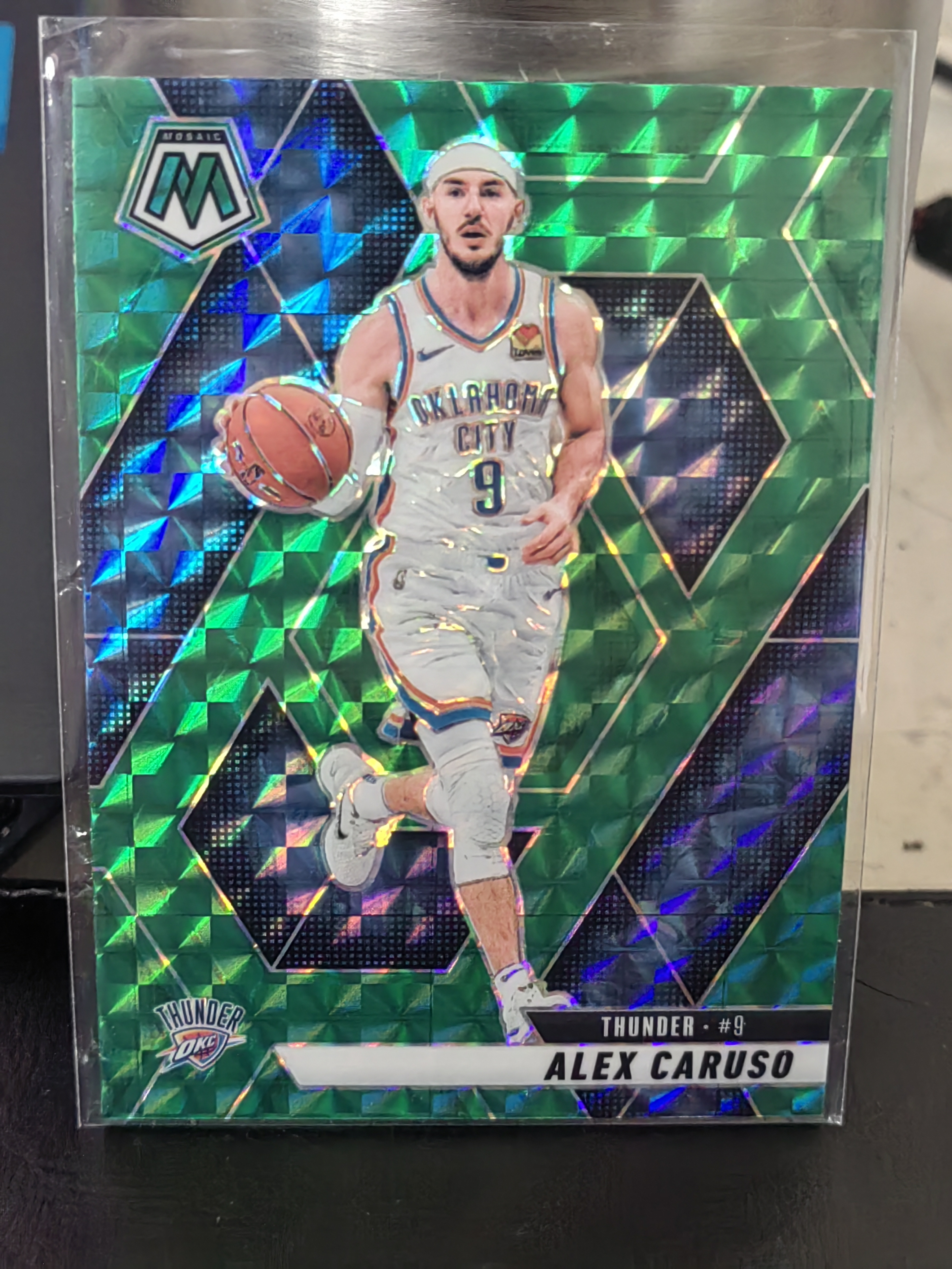 2024-25 Panini Mosaic Alex Caruso 马赛克 亚历克斯 卡鲁索 雷霆 绿折 绿格子折 篮 白边白角 不保卡品 卡品如图