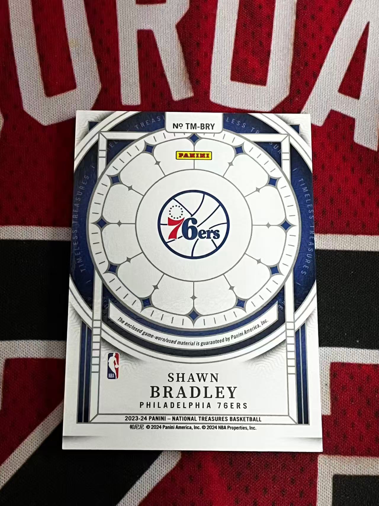 【0手续费接寄拍】2023-24 PANINI NATIONAL 国宝高端系列 76人名宿 大竹竿 肖恩布拉德利 99编 GU 亲穿落场球衣物料切割 衣料实物卡 专收凑套必备【烂臭嘴拍卖】