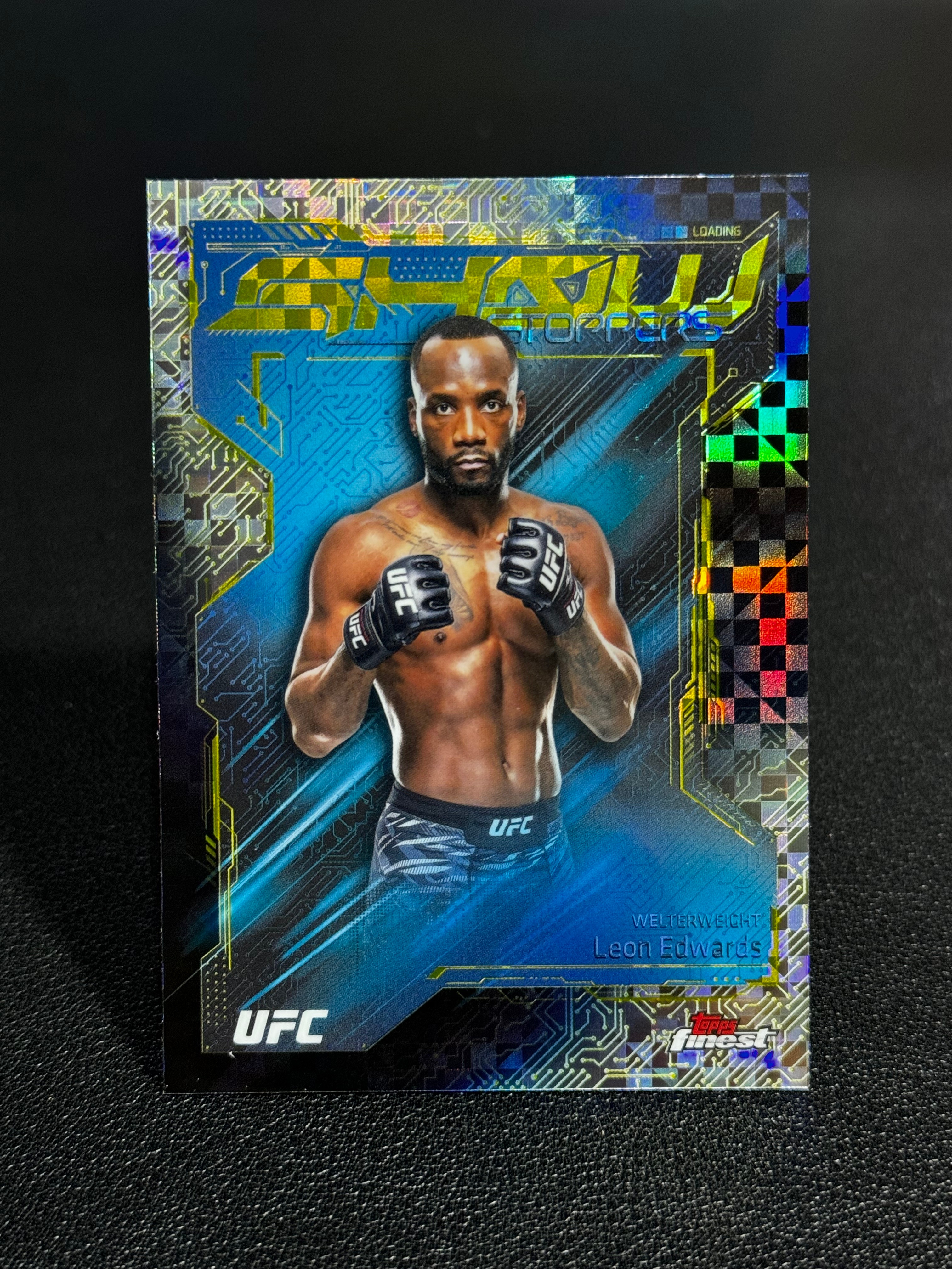 2025 Topps Finest UFC 综合格斗 SS 特卡 黑折 格子折 里昂・爱德华兹 Leon Edwards 潜力无限 LWDG