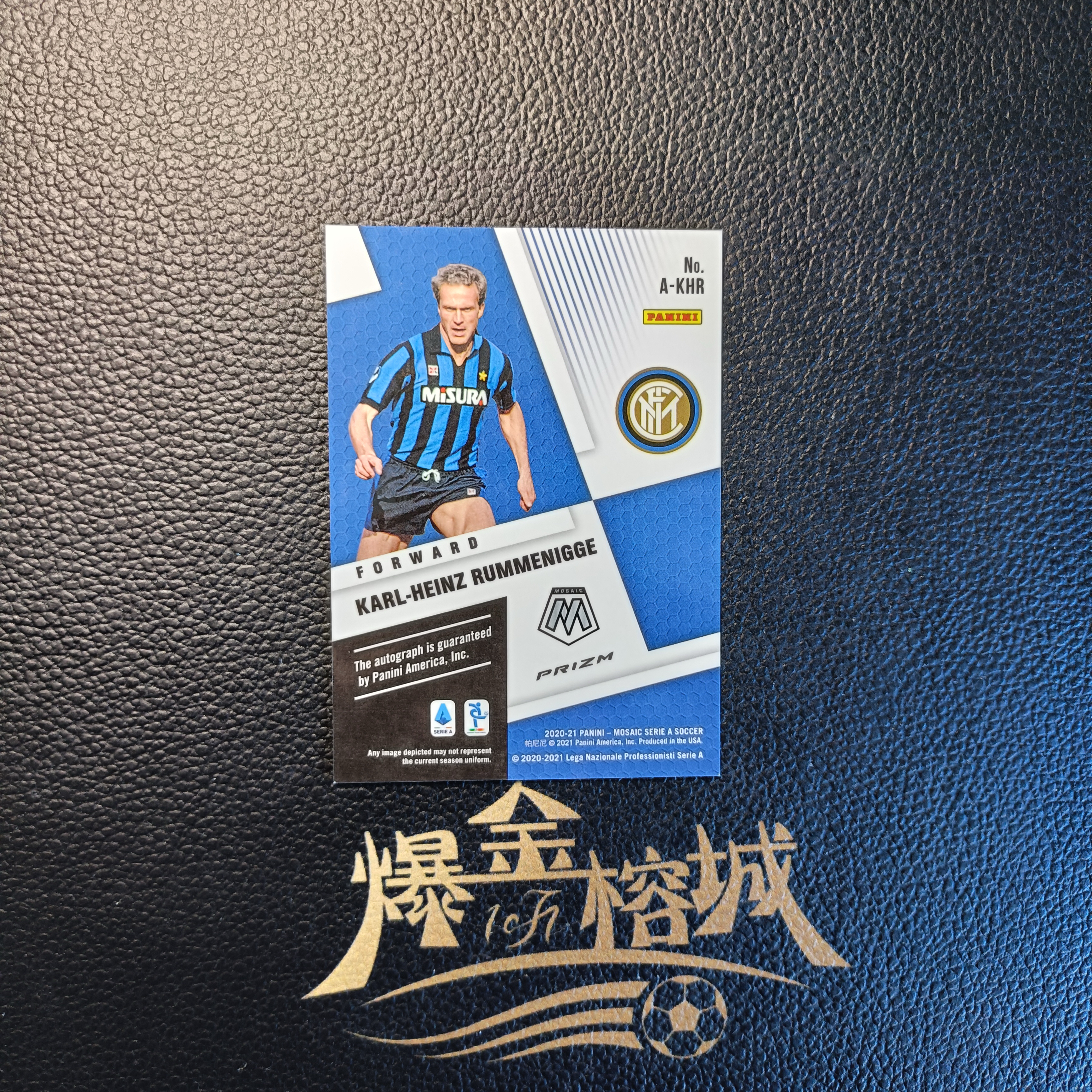 2021 【 爆金榕城 】 Panini Mosaic 马赛克意甲卡尔-海因茨·鲁梅尼格Karl-Heinz Rummenigge 德国 皇帝二世杀手 签字 马赛克折 国际米兰 卡品如图 微瑕 in哥
