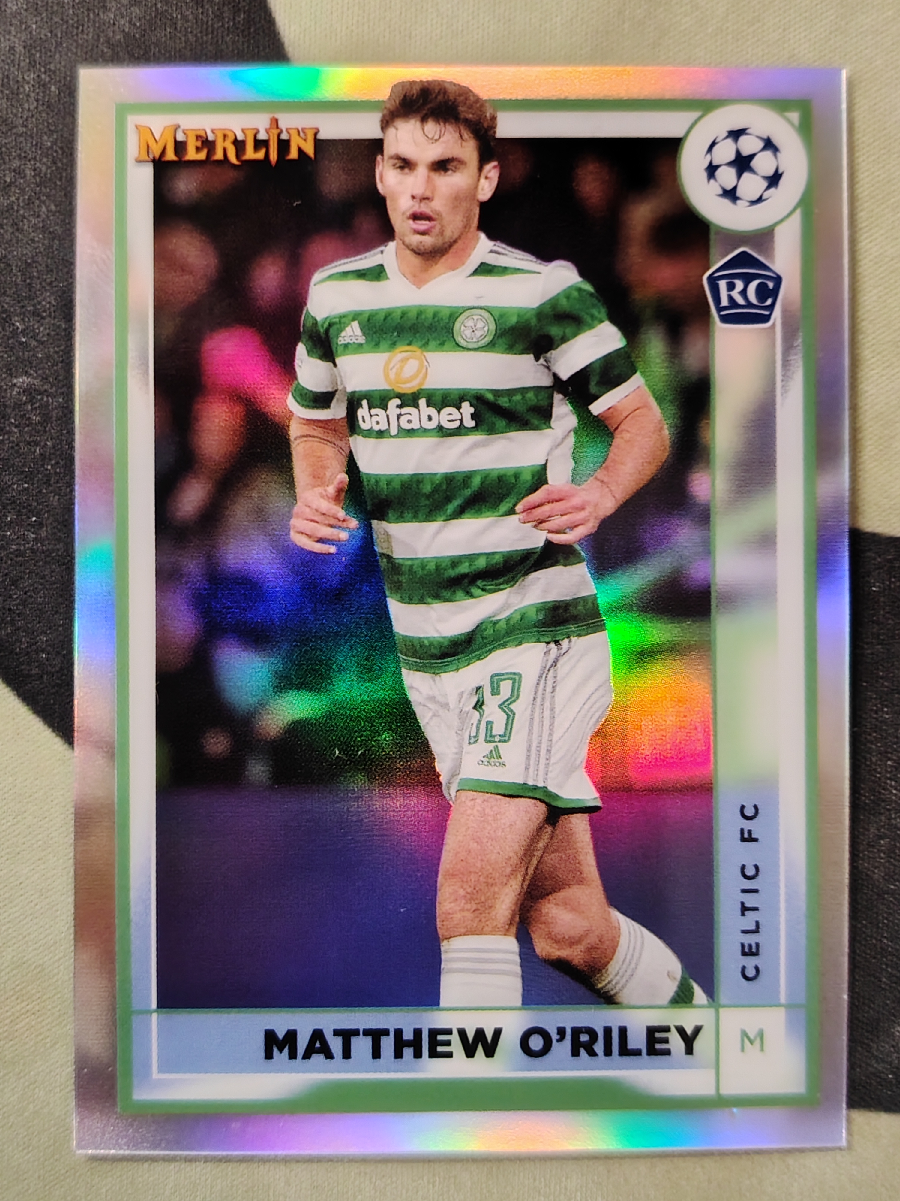 2023 Topps Merlin chrome matthew oriley RC 奥莱利 凯尔特人 新秀 梅林 欧冠 银折 免费寄拍 实卡精美 卡品如图 收藏必备