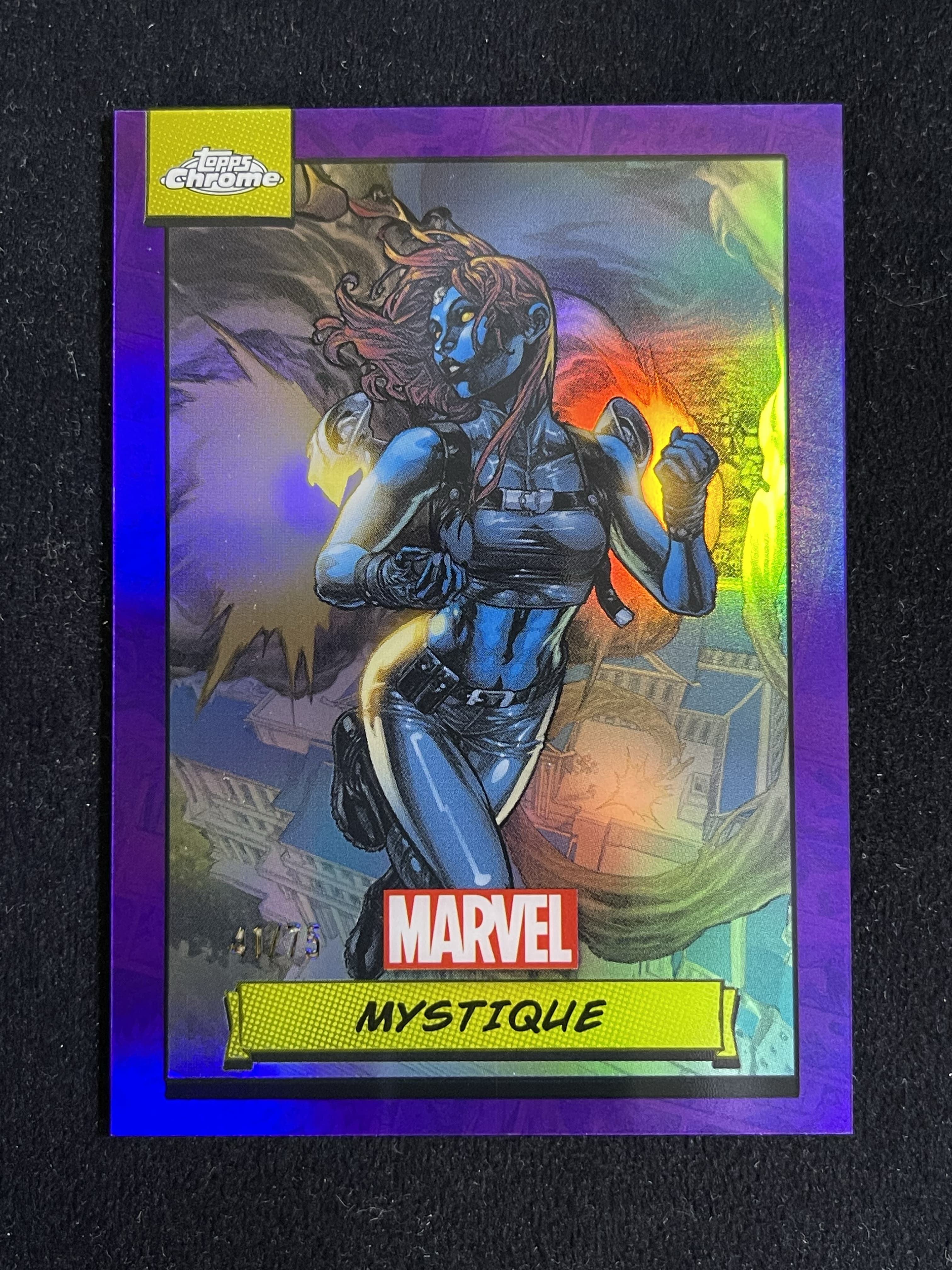【Lucky幸运壹编壹代拍-NIH】2024 Topps Chrome Marvel 漫威 Mystique 魔形女 75编 紫折 折射 卡品 ...