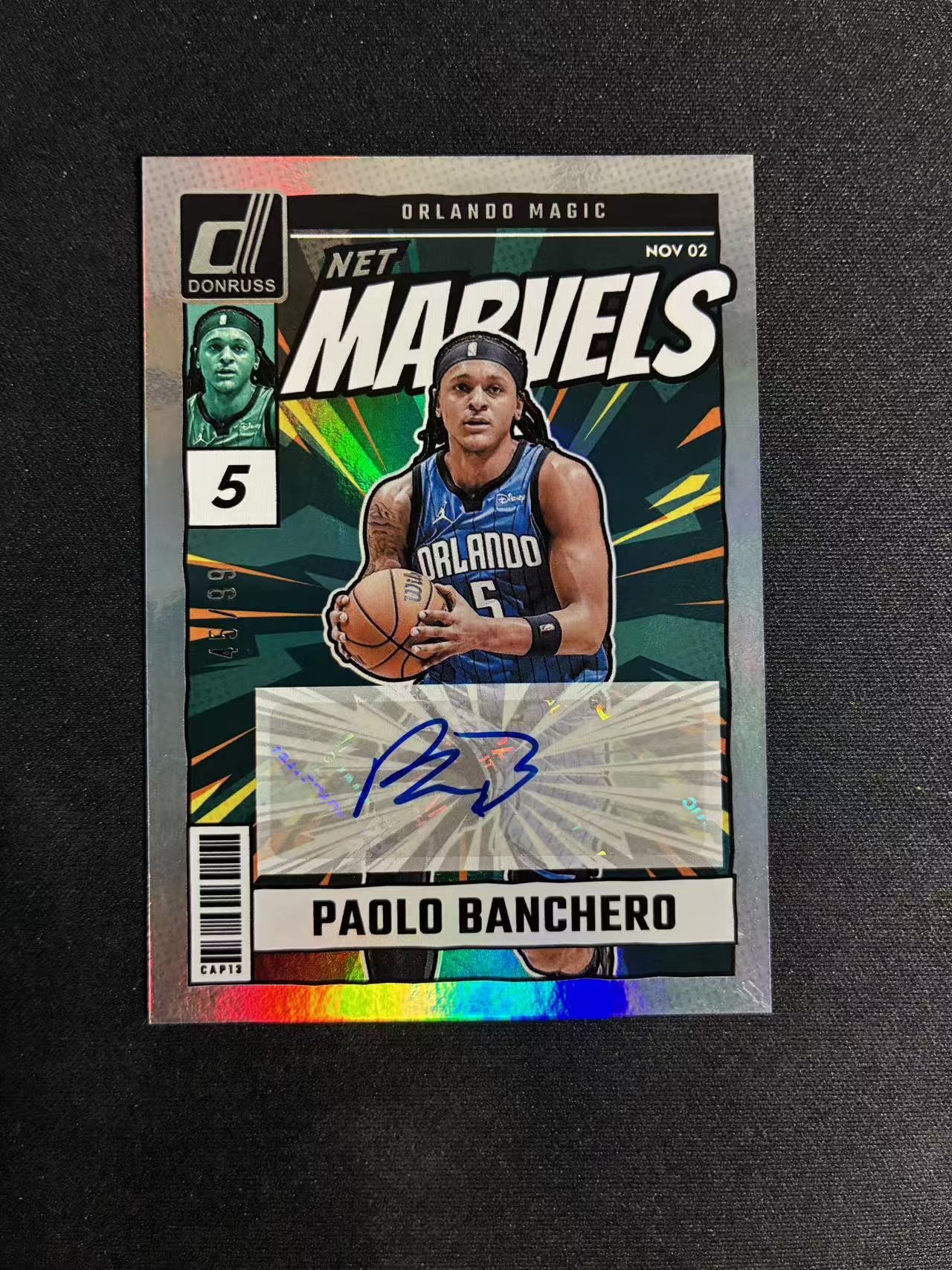 2024-25 Panini Donruss Paolo Banchero 杜蕾斯 魔术 班切罗 /99编 Marvels 漫威签 签字 特卡签 折射 微瑕如图 卡品如图 paige