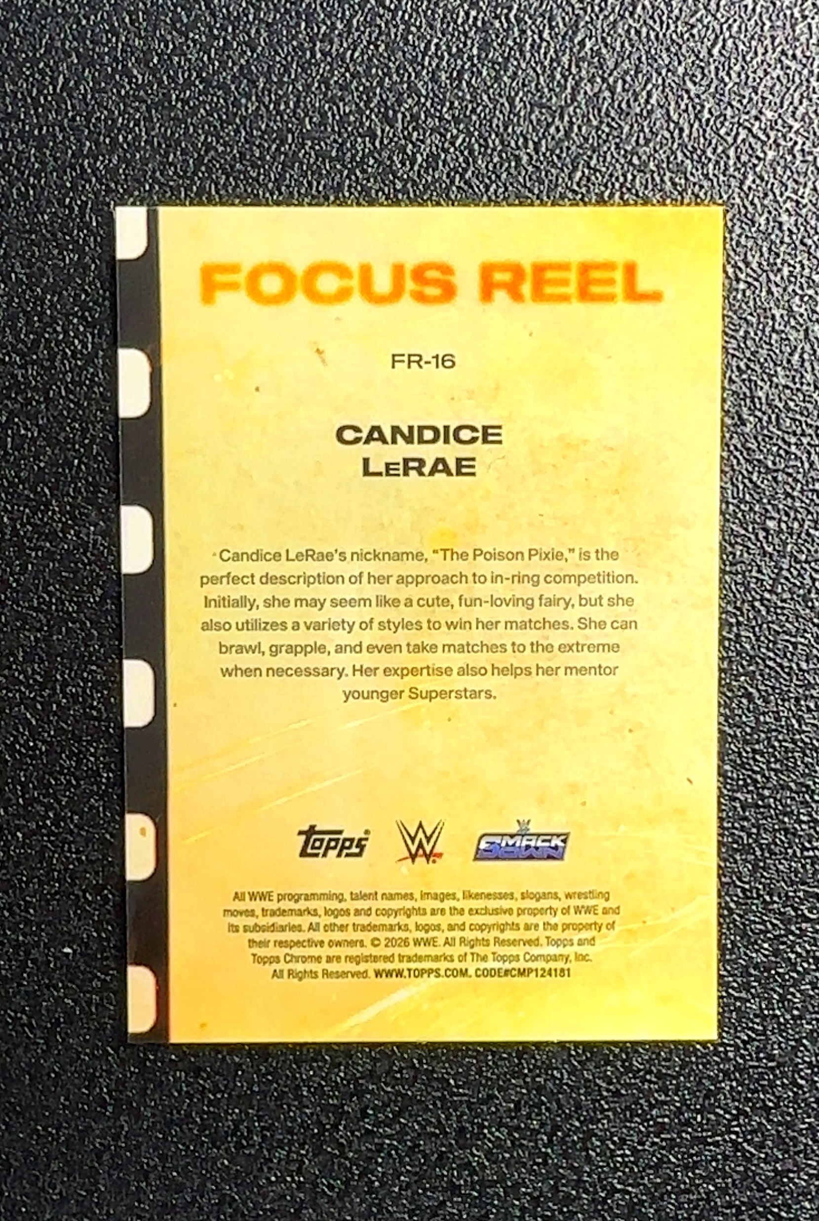 【岛屿拍卖】2025 Topps Chrome Focus Reel 焦点胶片 Candice LeRae 坎迪斯·勒蕾 卡品如图 高价值 #FR-16 0023#449