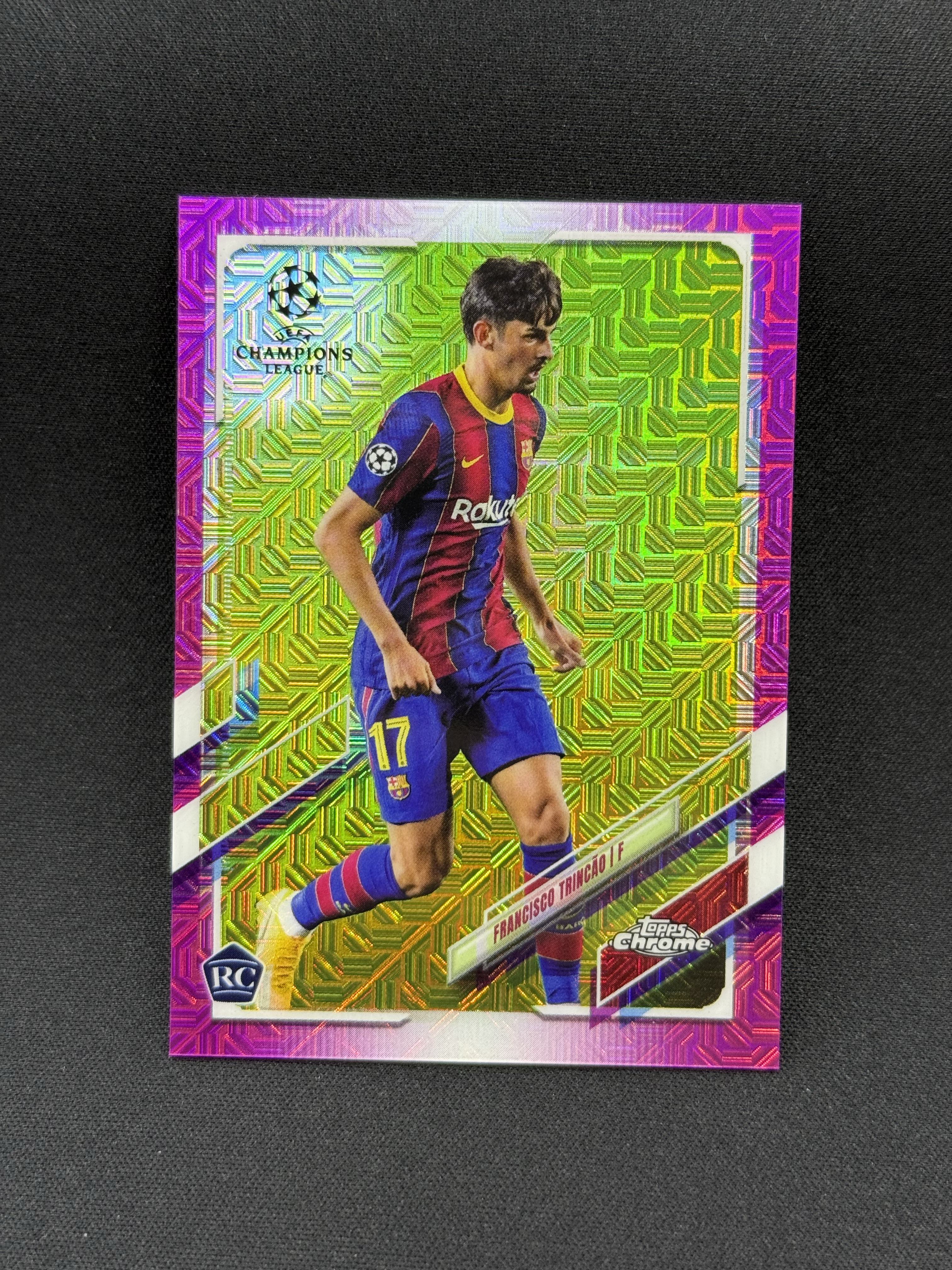 2020-21 Topps Chrome Francisco Trincao RC 【小贝代拍】欧冠 Tc 日版 巴萨 新秀 特林康 紫mojo折 125编 卡品如图 拍前看描述 H CT