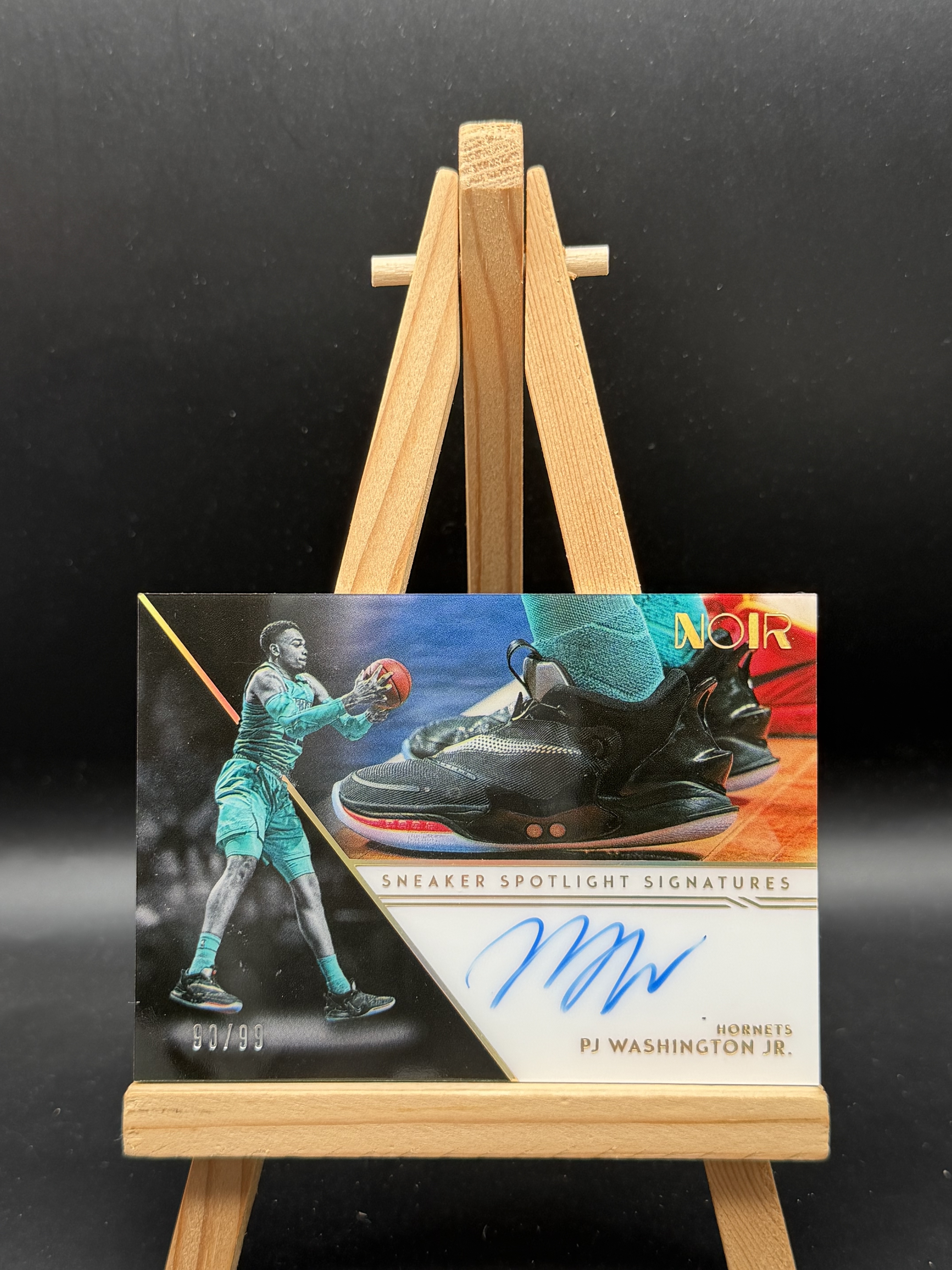 2020-21 Panini Noir P.J. Washington RC PJ 华盛顿 黄蜂 noir sneaker spotlight 聚光灯 鞋灯 99编 镜面金闪 卡签 签字 #杰少