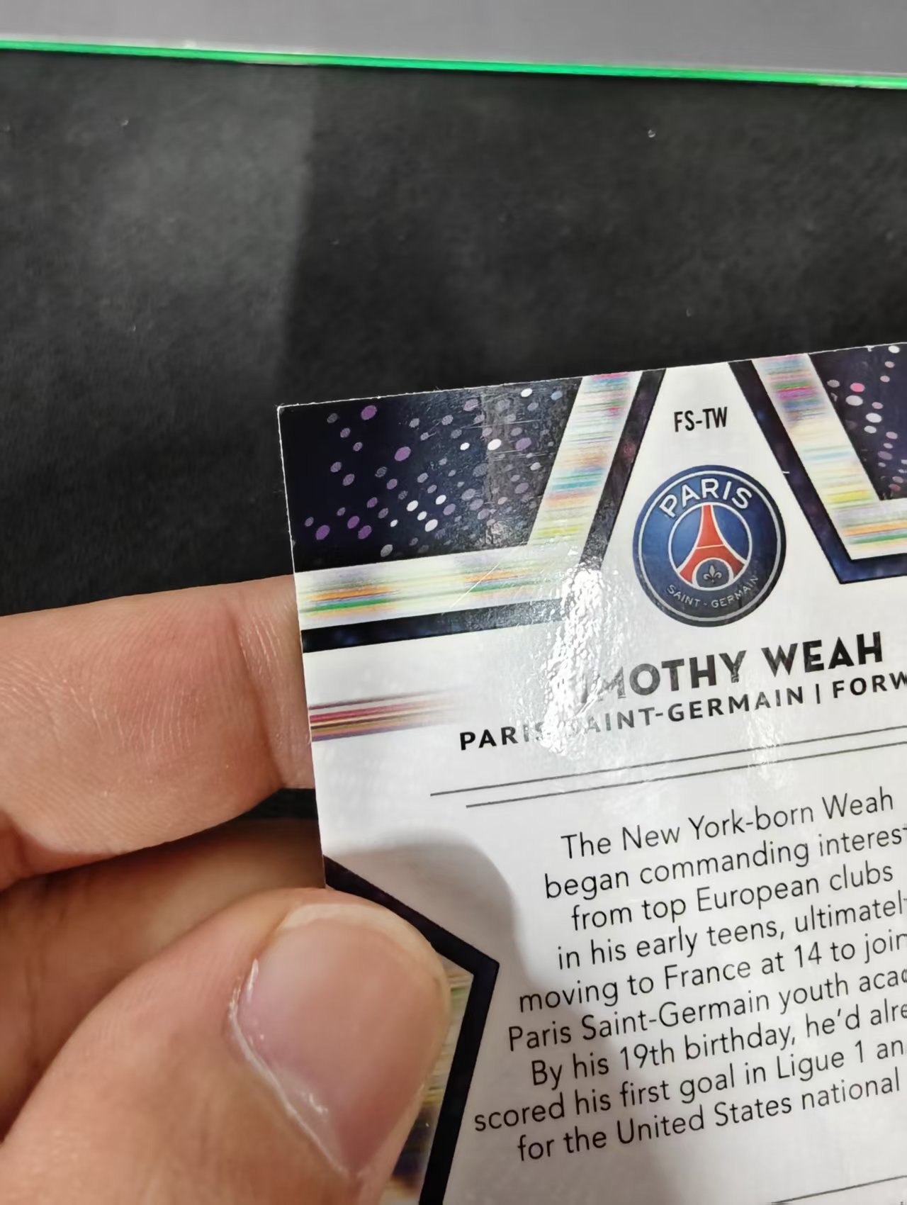 【可合并,不累计】2019-20 Topps Chrome Timothy Weah 欧冠 里尔 蒂莫西 维阿 美国 尤文图斯 未来之星 银折 划痕 边角瑕疵