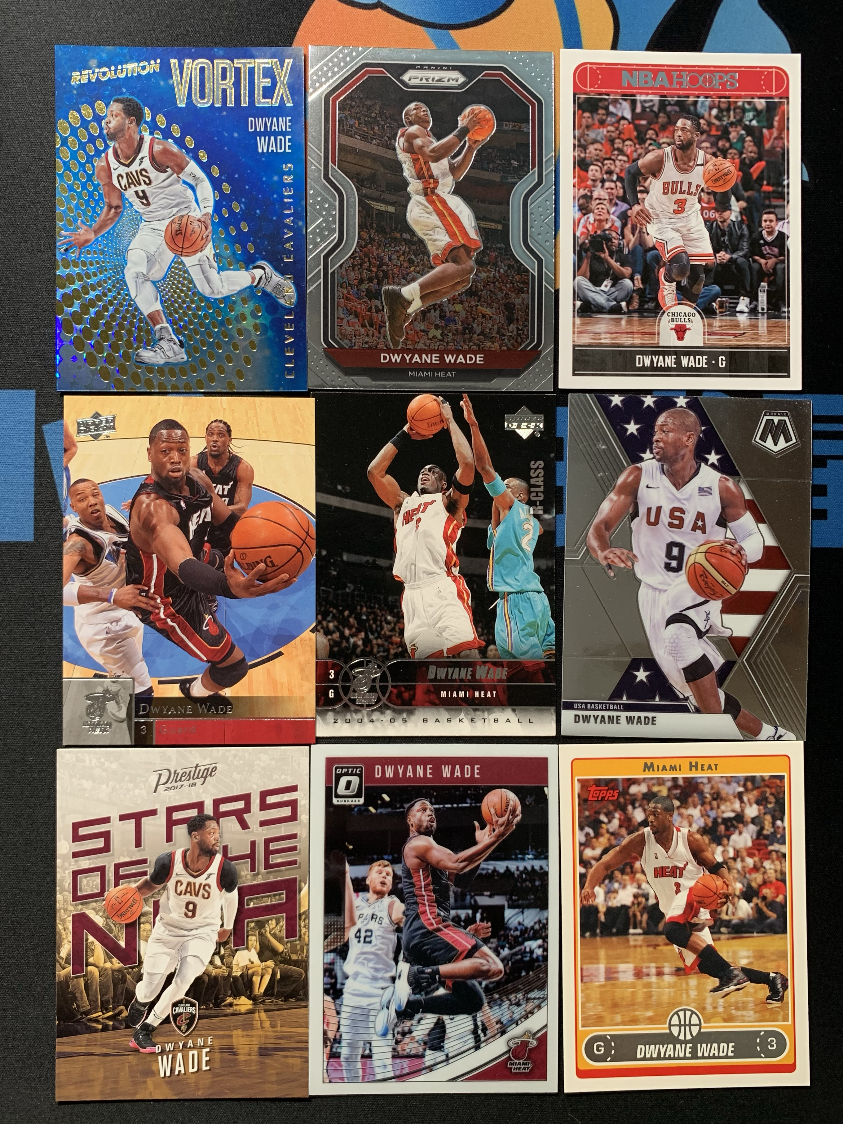 2025 Panini Authentic Dwyane Wade 韦德 各系列年份折射 普特卡等打包9张 不重复 专收凑套福包必备 Lot不保证品相 介意勿拍 小鱼儿