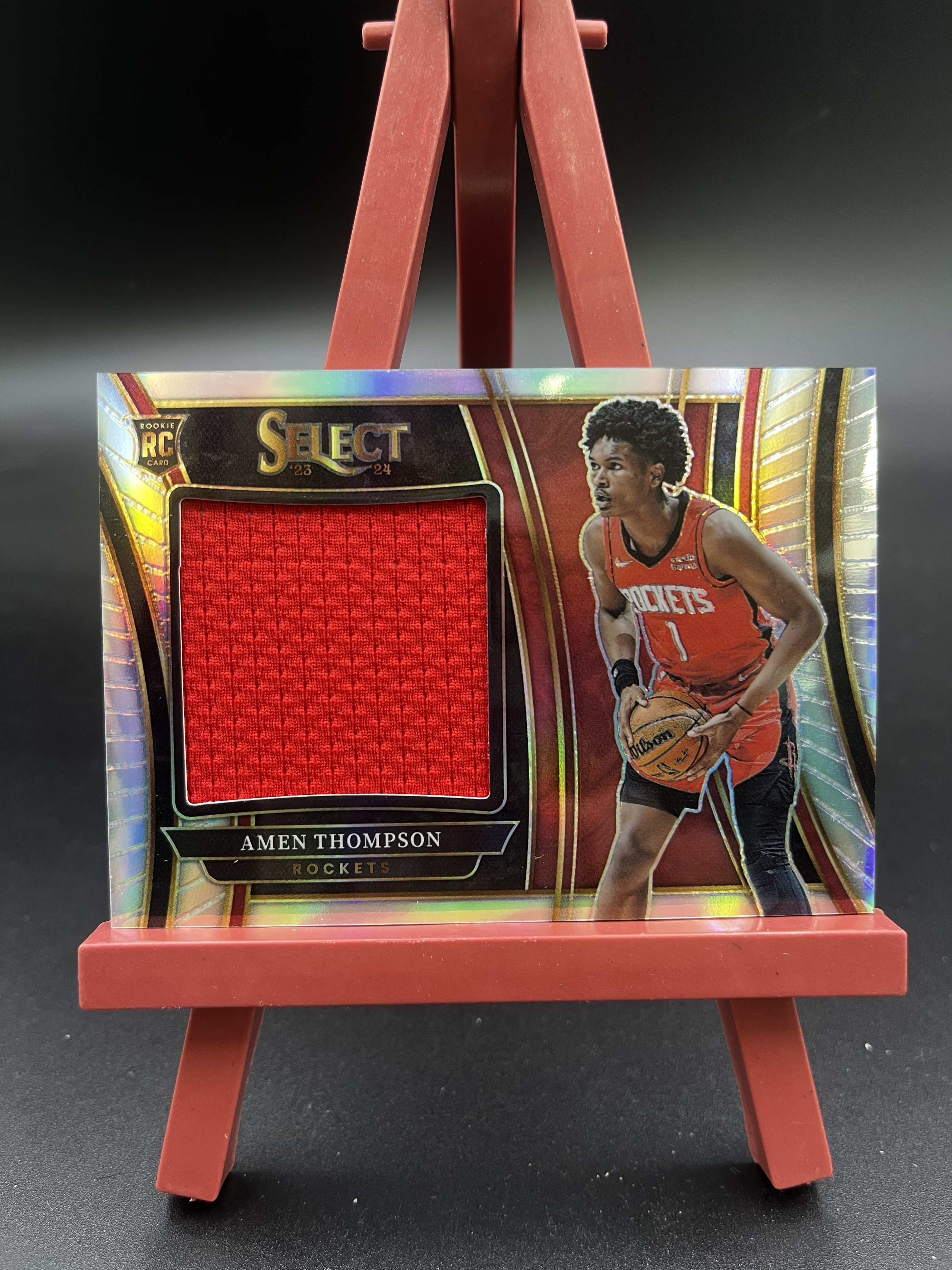 2023-24 Panini Select Amen Thompson 火箭 阿门 汤普森 新秀RC 大窗球衣物料切割 银折 折射 卡品如图【优质物料专场】04WZ