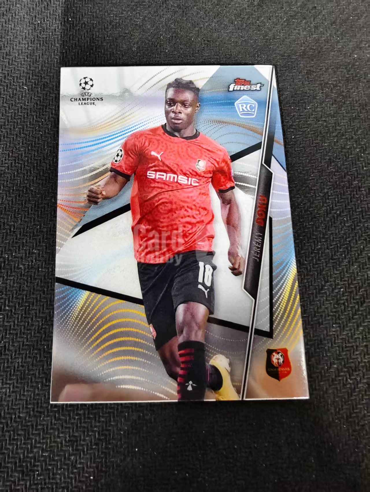 【可合并,不累计】2021 Topps finest Jérémy Doku RC 欧冠 多库 新秀 划痕 边角瑕疵 #40