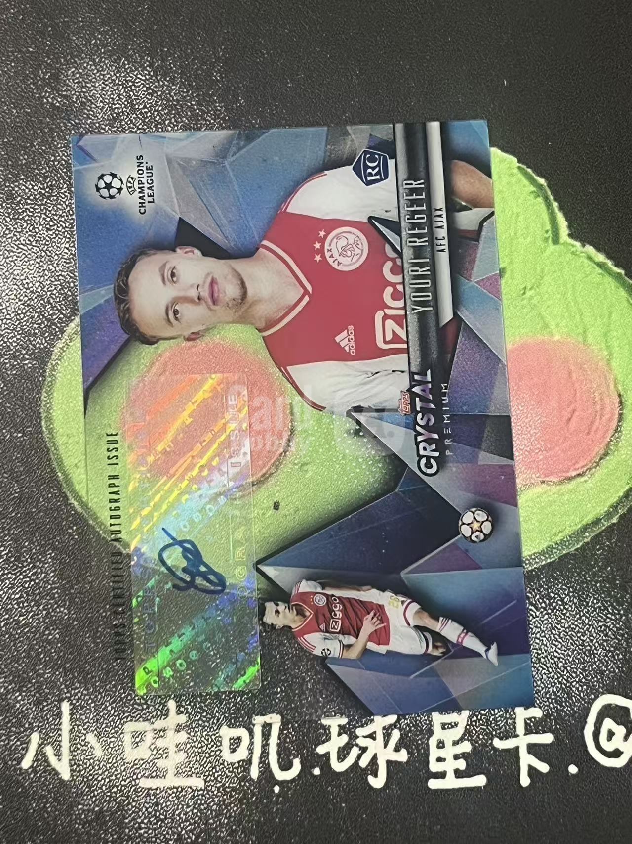 2022 Topps Crystal Youri Regeer 欧战 水晶 阿贾克斯 尤里 雷格尔 新秀 RC 签字 【ZYP代拍】望灯