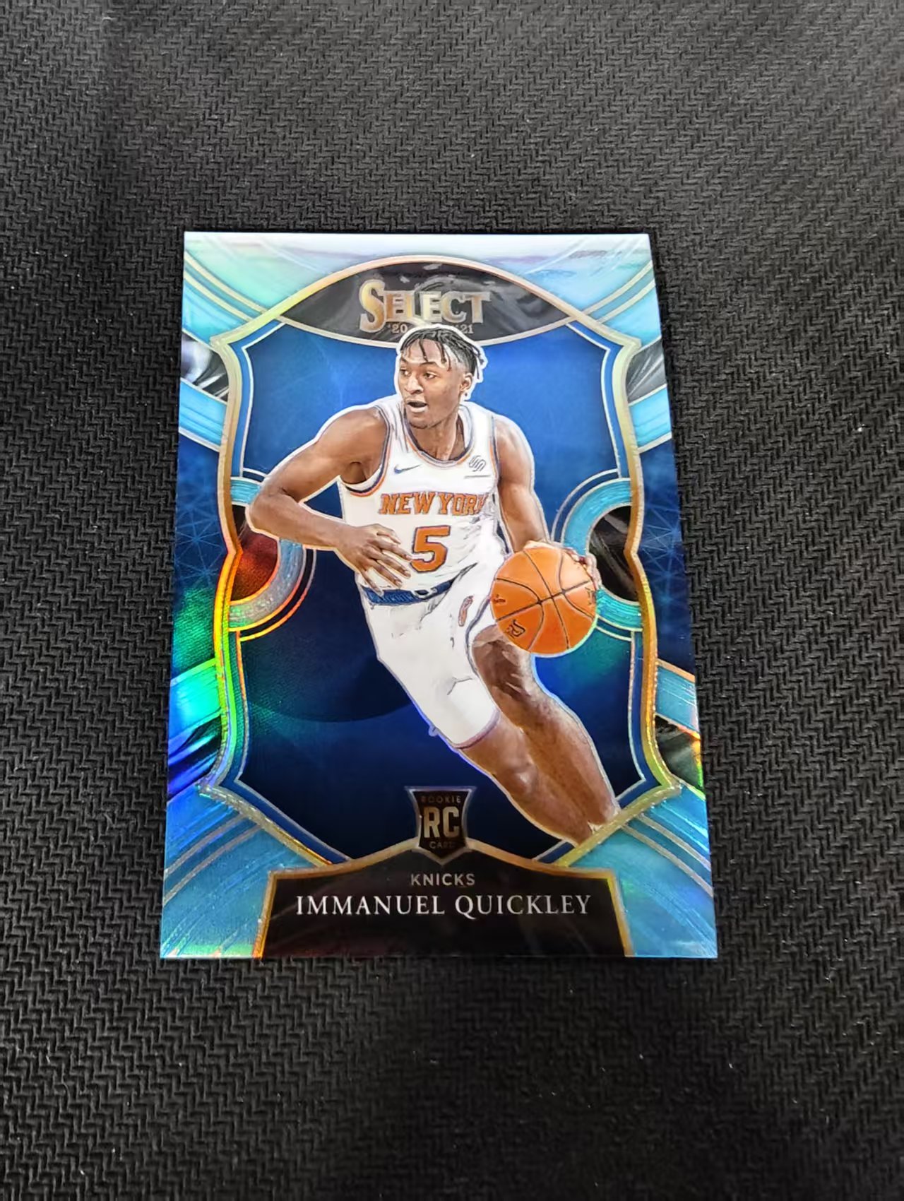 【汽水拍卖】2020-21 Panini Select Immanuel Quickley RC 尼克斯 新秀 奎克利 蓝折 299编 微瑕如图