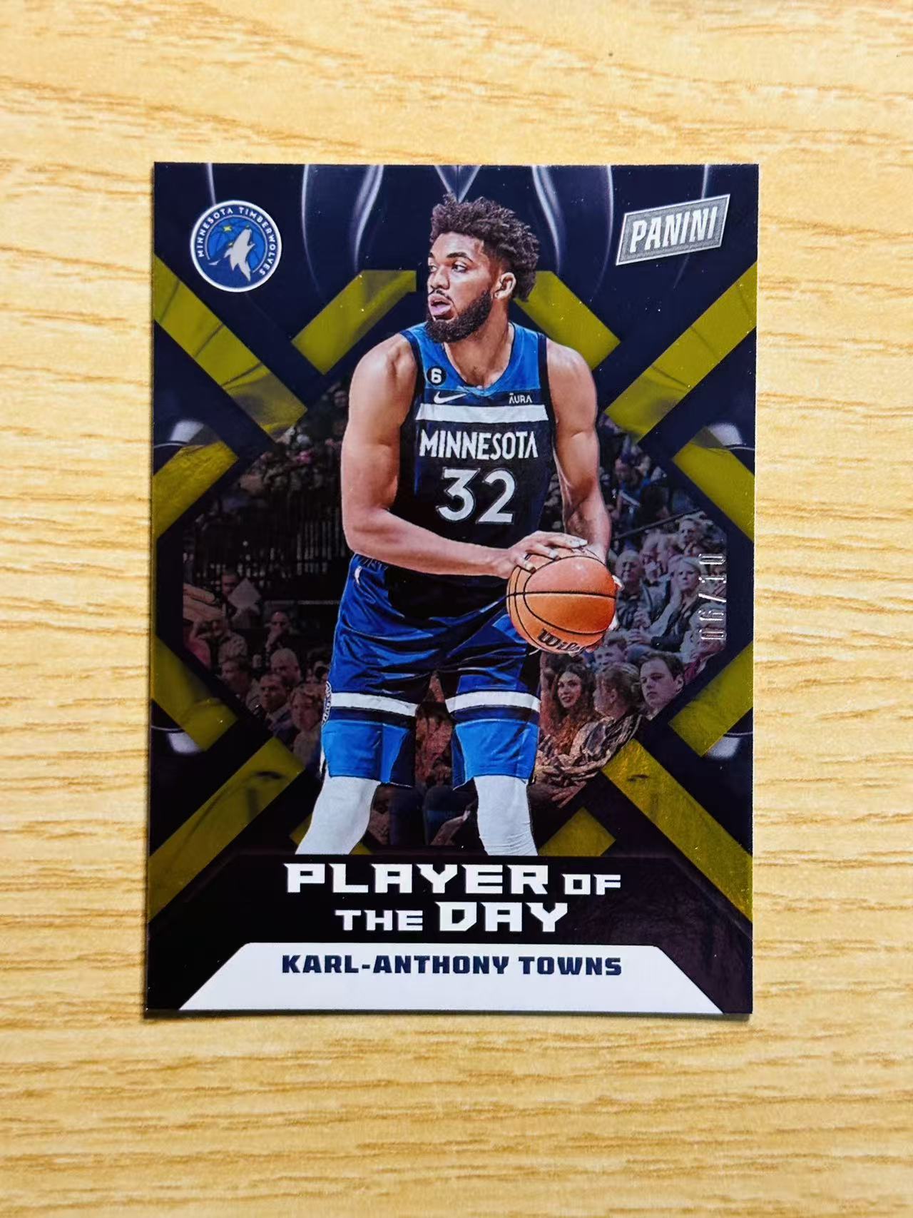 2022-23 Panini Player of the Day Karl Anthony Towns 嘿嘿代卖 展会包 VIP 卡尔 安东尼 唐斯 金折 10编 低编 森林狼 收藏必备