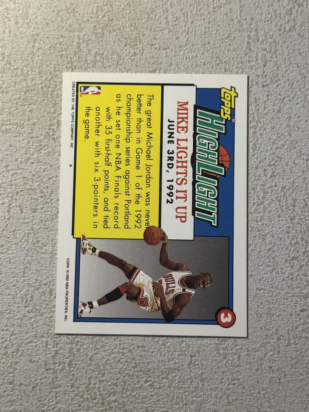 1992 Topps Topps Michael Jordan 公牛 迈克尔 乔丹 飞人 稀有老特 sp 经典选图 收藏必备
