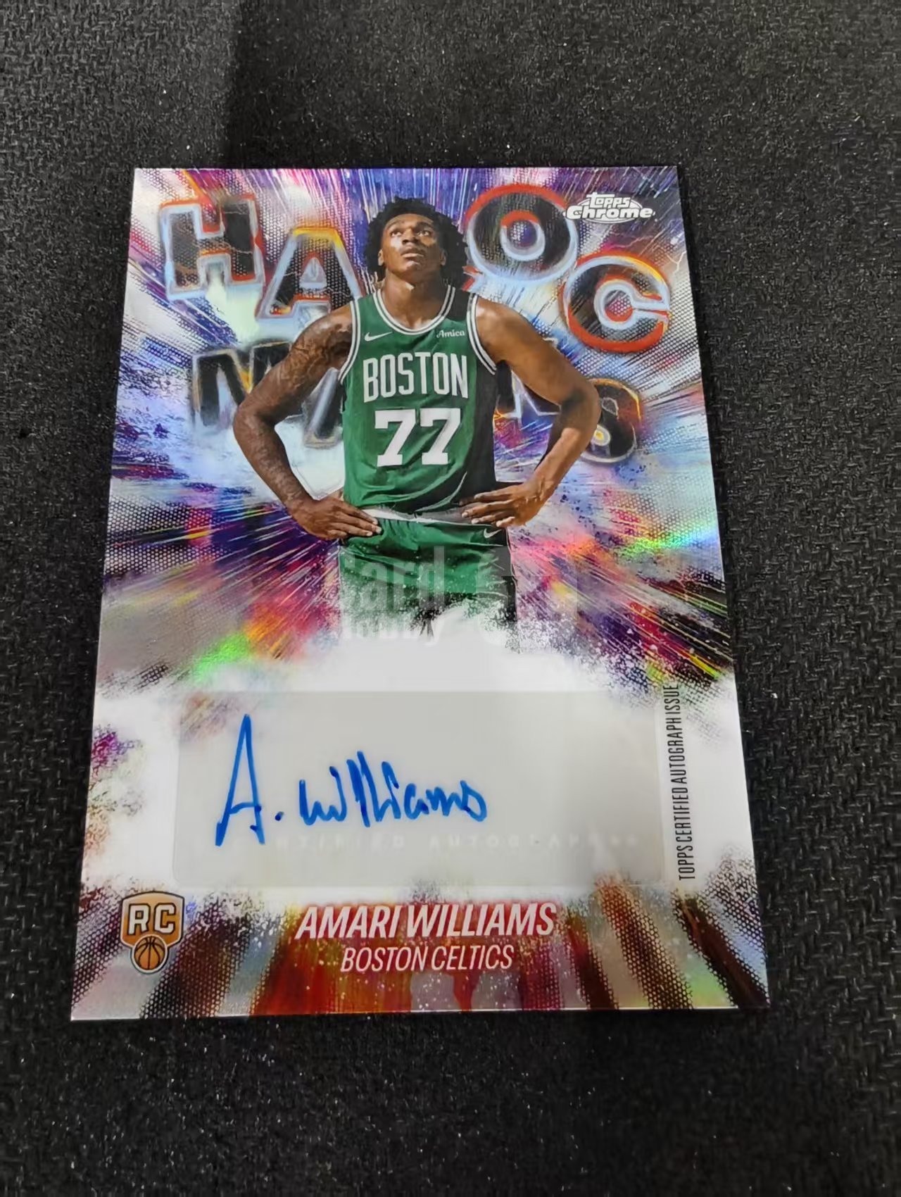 2026 Topps Chrome Update TCU 篮球 Amari Williams 阿马里 威廉姆斯 凯尔特人 RC新秀 签字 浩劫签 银折 瑕疵如图