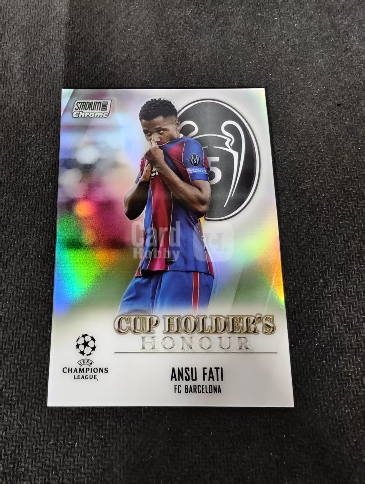 【可合并,不累计】2021 Topps Stadium Club Chrome Ansu Fati 安苏 法蒂 巴萨 竞技场 欧冠 银折 特卡 划痕 边角瑕疵