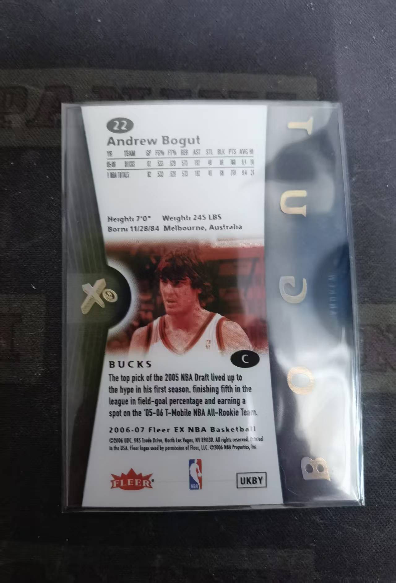 【DLDL拍卖】2006-07 Fleer EX Andrew Bogut 博古特【卡边角表面见图】