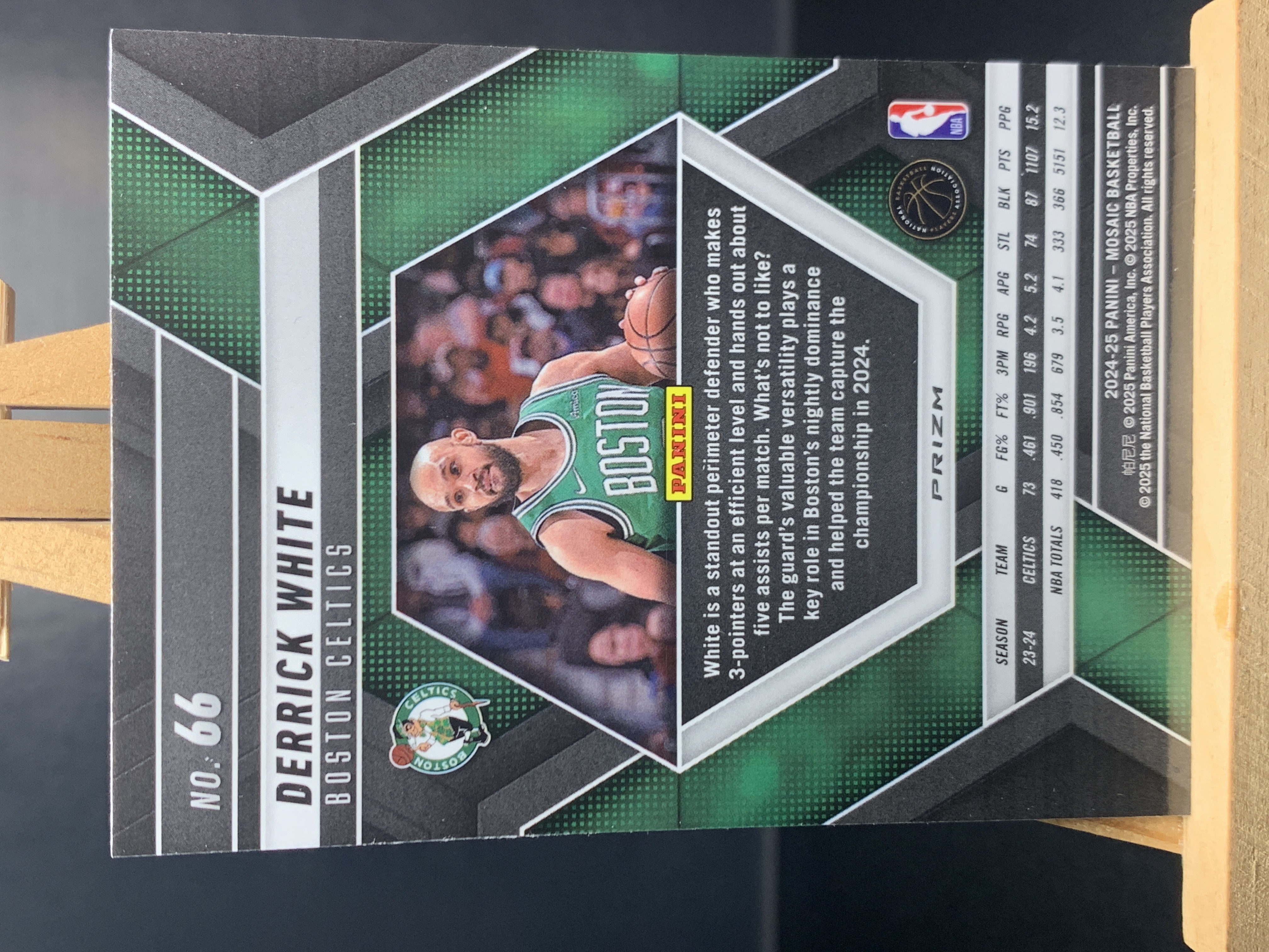(A4) 2024-25 PANINI 马赛克系列 折射 德里克 怀特 凯尔特人 实卡好看 收藏凑套必备 卡品如图 !!!