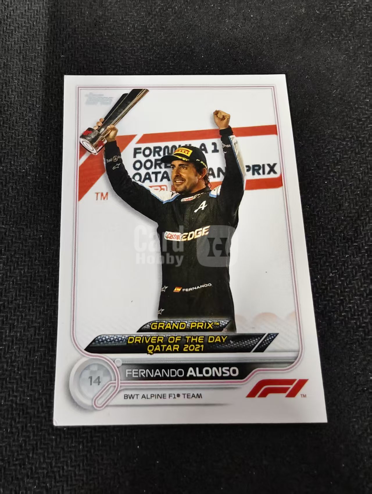 2022 Topps F1 Chrome Fernando Alonso 阿隆索 头哥 阿斯顿马丁 划痕 边角瑕疵 @191