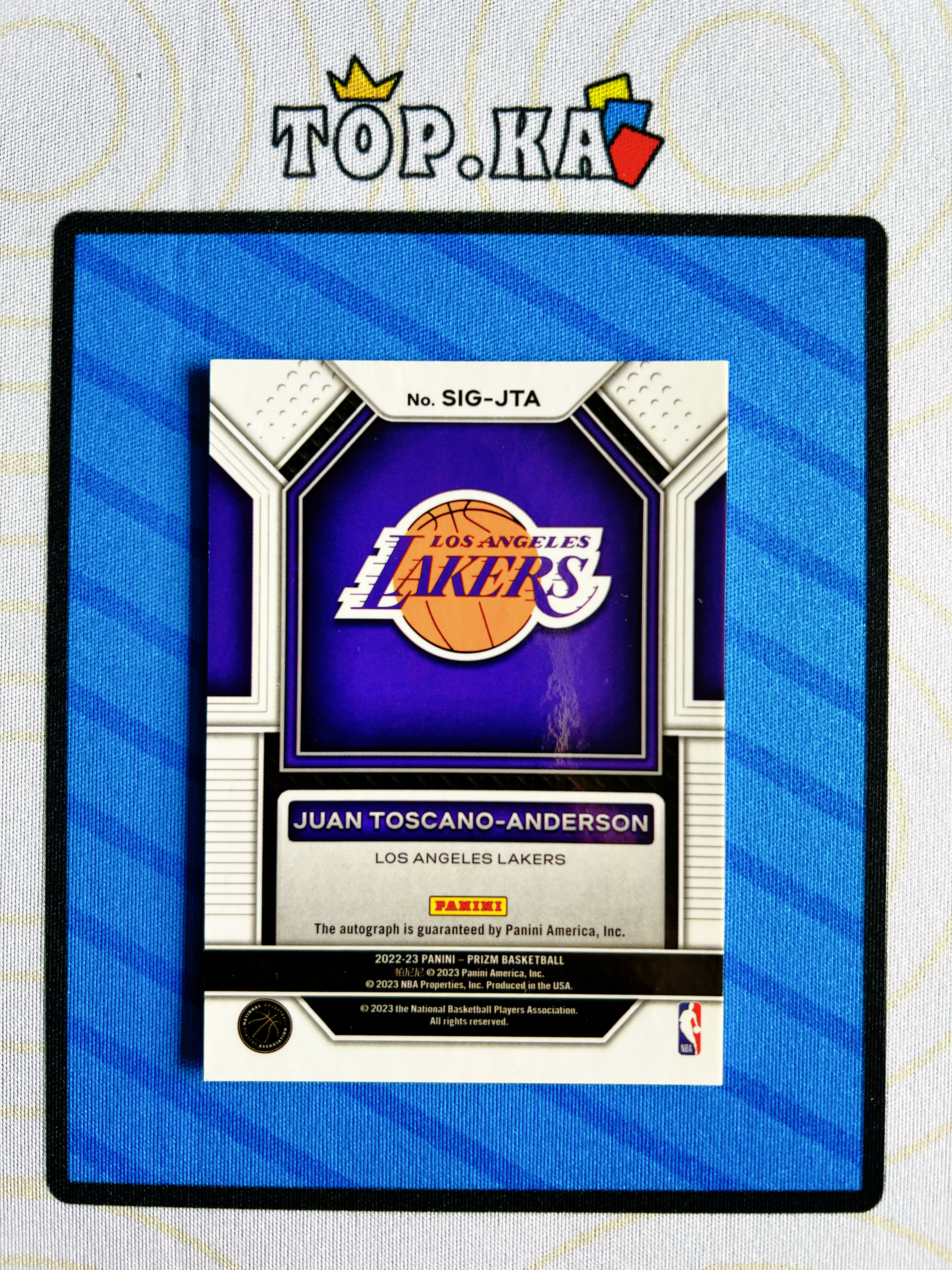 【顶尖卡社】 2022-23 Panini Prizm Juan Toscano-Anderson 胡安 托斯卡诺 安德森 pz 签字 湖人 详情看描述 卡品如图【HK】