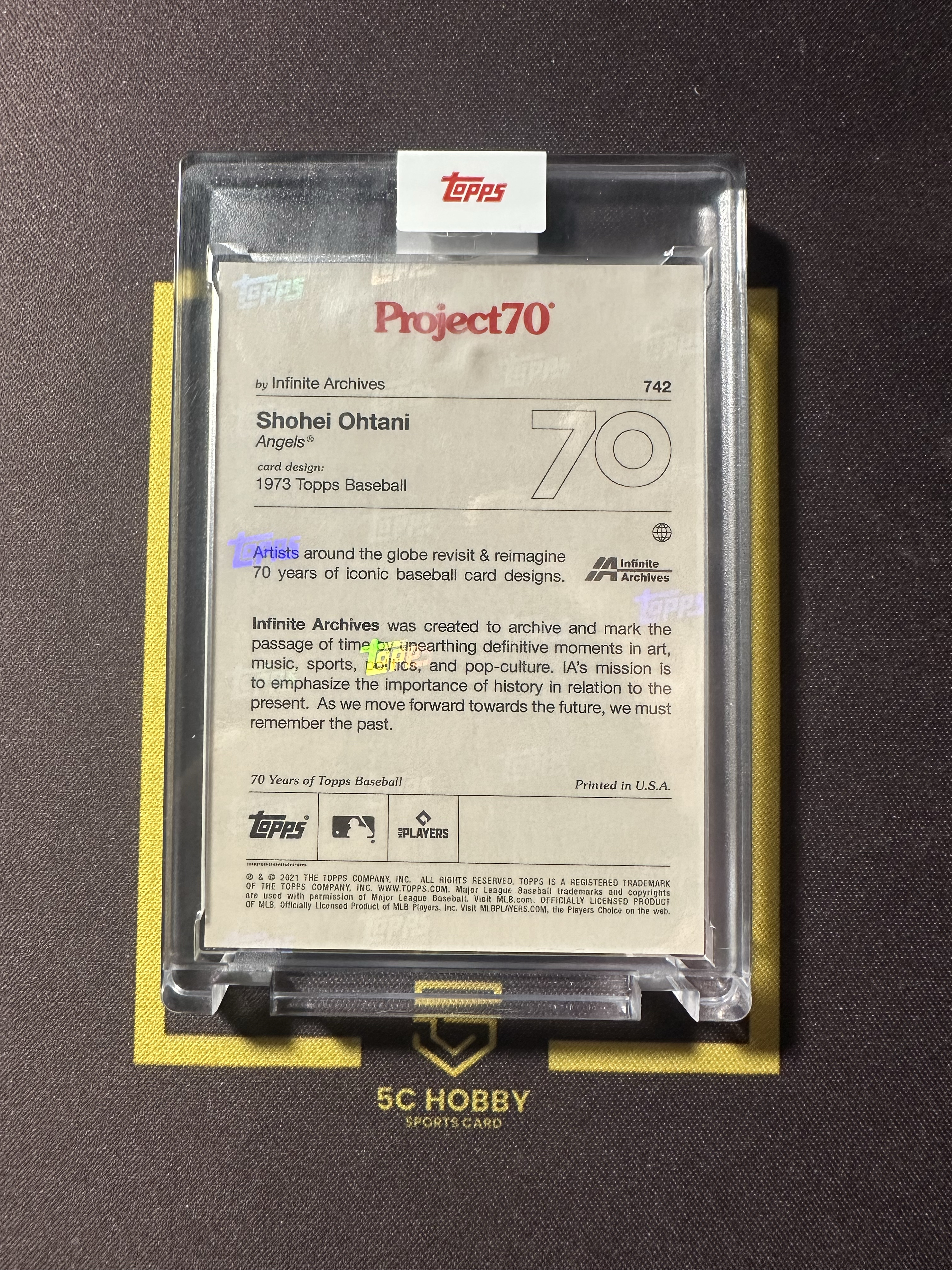 【主演出卡】 2021 topps project 70 系列 天使队 Shohei Ohtani 原封砖 漫画选图