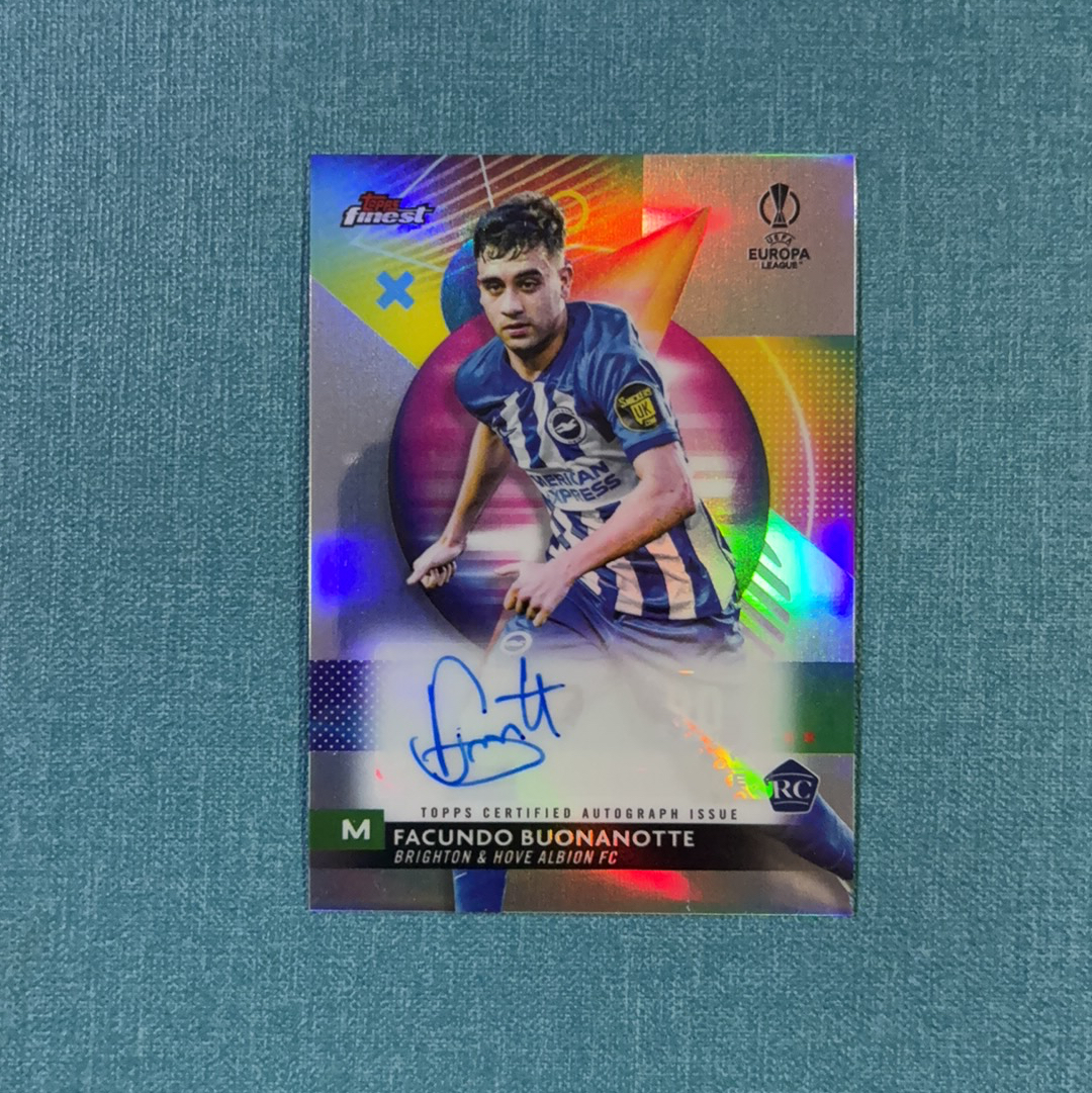2023-24 Topps Finest 欧战 Facundo Buonanotte 博纳诺特 签字 新秀 RC 银折 布莱顿 卡品如图 ZCC1