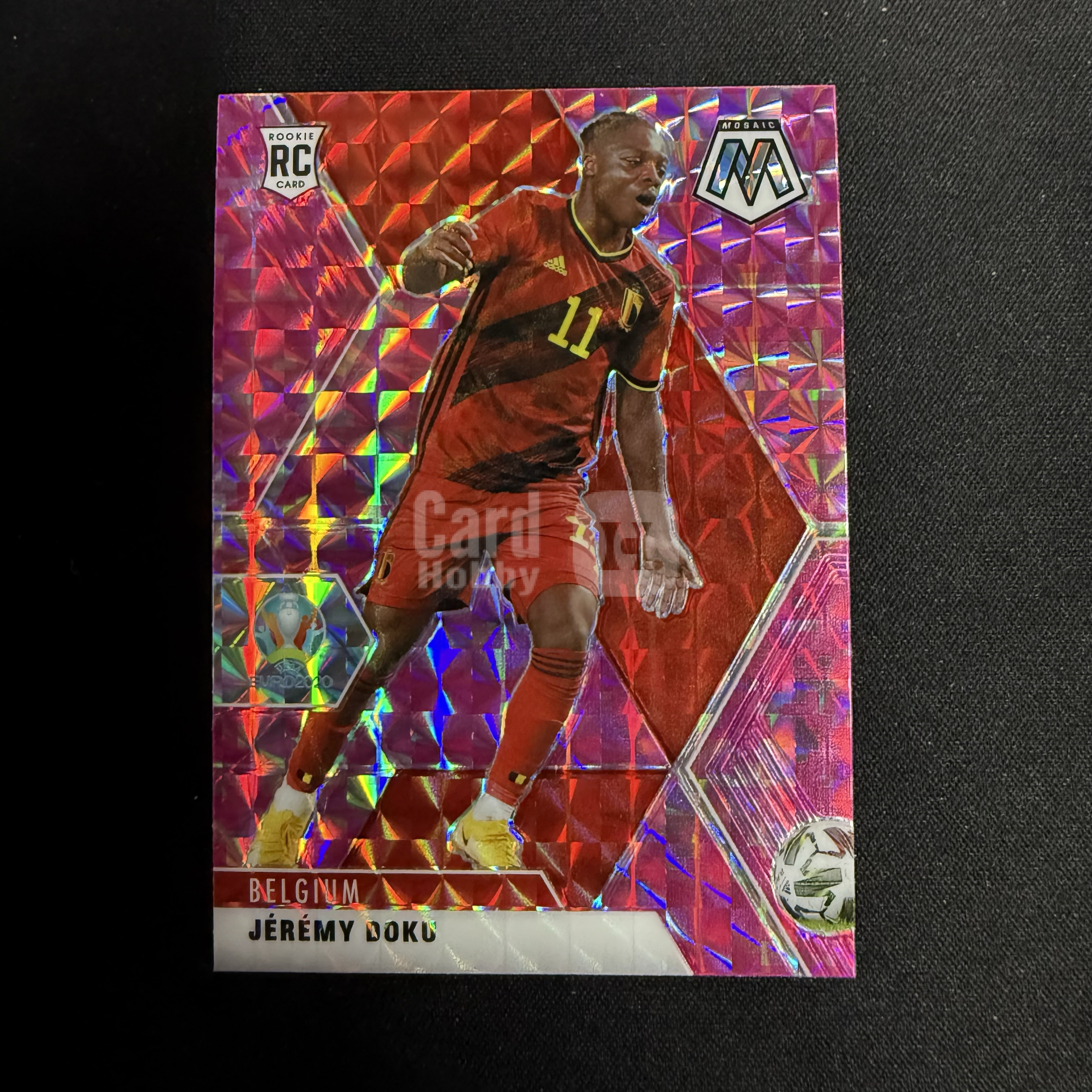 2021 Panini Mosaic Jérémy Doku RC 【SC拍卖】欧洲杯 马赛克 多库 比利时 新秀 粉马赛克 收藏必备(小樽之恋)